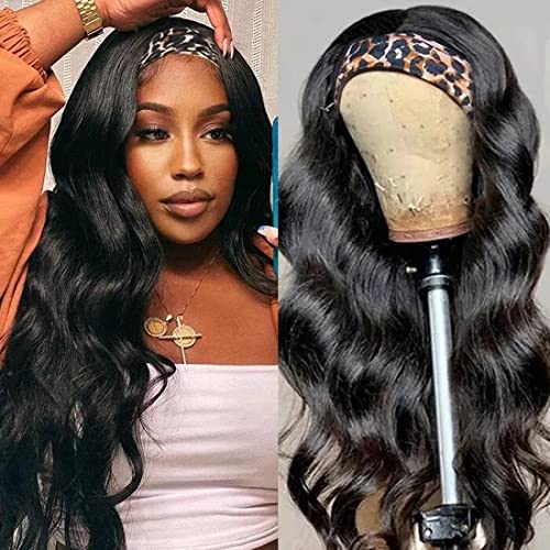 UNICE Brazilian Remy Human Hair Headband Wig - 20 Inch Body Wave Glueless Non-Lace Front Wig for Women | 150% Density | Wear & Go | Perfect for Daily Wear, Parties & Special Occasions
