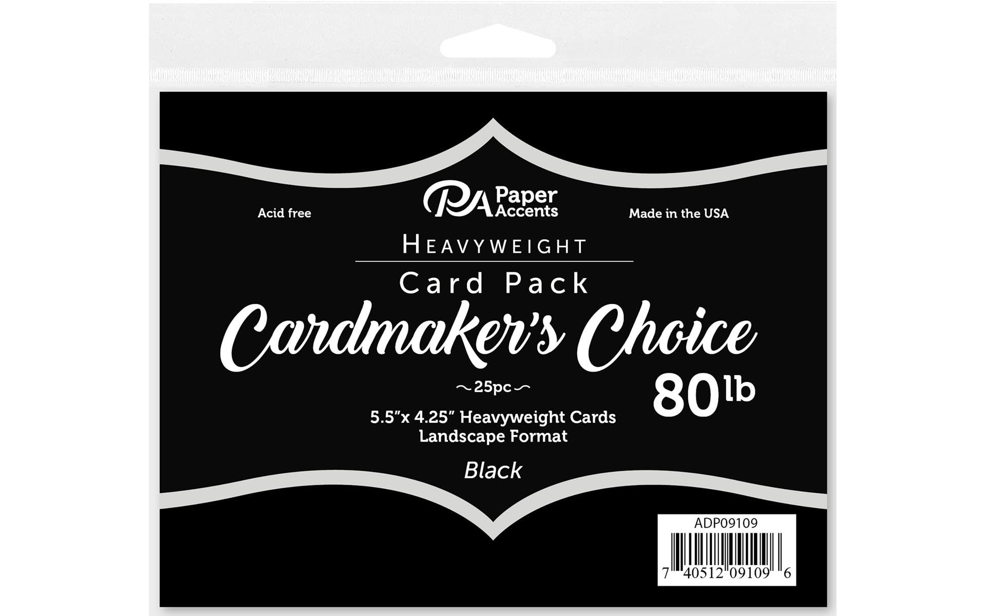 Black Paper Accents Card - Perfect for Scrapbooking & DIY Crafts