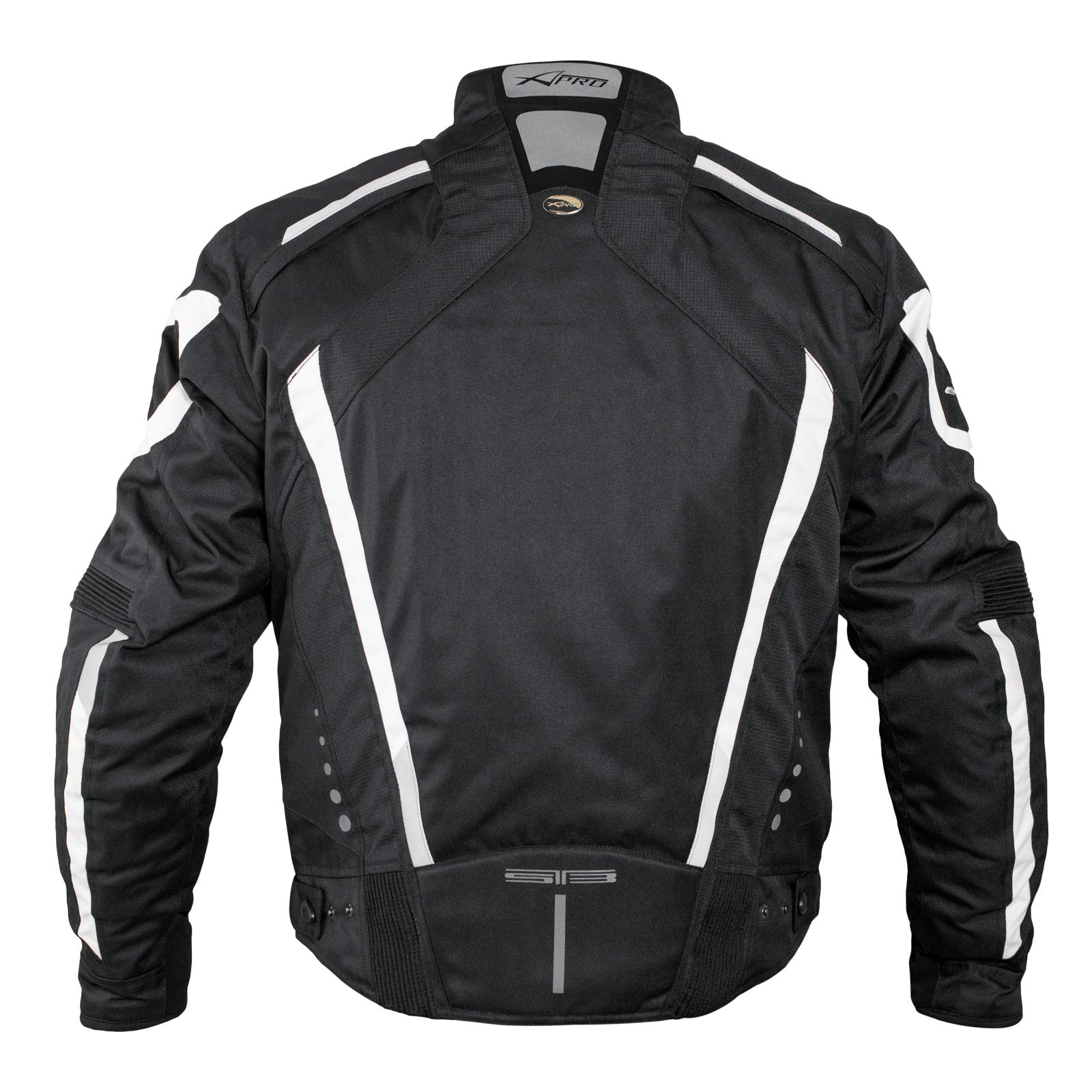 Waterproof CE Armored Motorcycle Jacket for Bikers - Thermal Textile Riding Gear in White | All-Weather Protection for Commuting & Adventure Riding