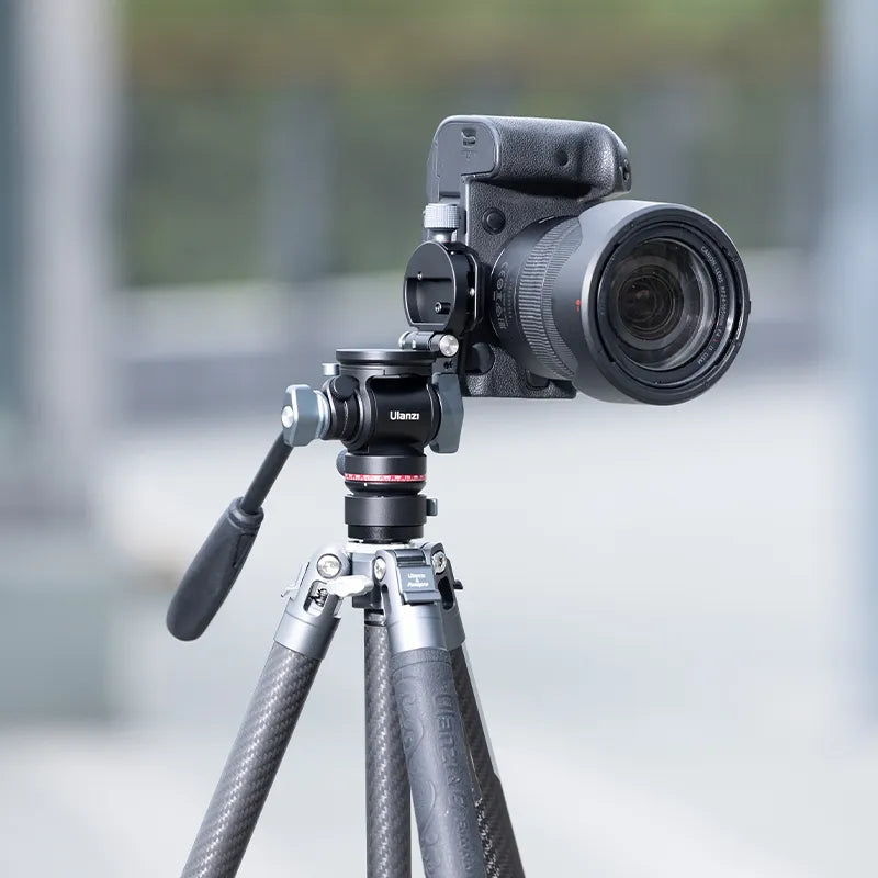 Ulanzi U 190 Pro Fluid Video Head Tripod Mount - Professional 360° Smooth Pan/Tilt Head for DSLR Camera, Smartphone, Action Cam - Perfect for Vlogging, Travel Filming & Live Streaming