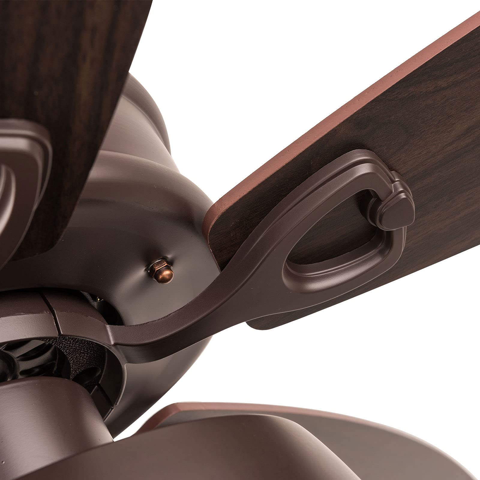 52 Inch Low Profile Ceiling Fan with Light Kit & Remote Control - 5 Reversible Blades, 3 Lights, 3 Speeds - Oil Rubbed Bronze Finish - Perfect for Bedroom, Living Room, Office & Indoor Spaces