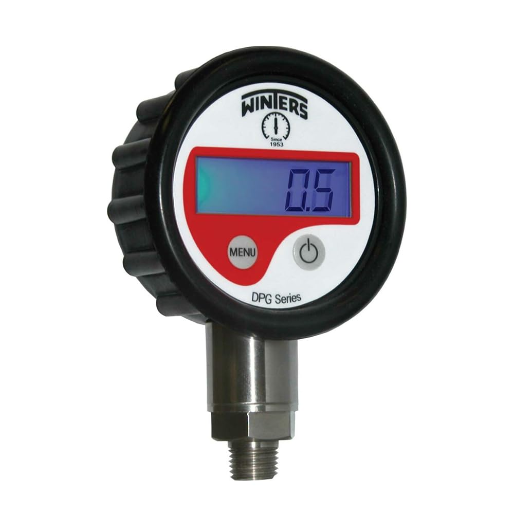 Instrukart DPG Series Digital Pressure Gauge with NIST Traceable Calibration Certificate - Accurate Industrial & HVAC Pressure Measurement Tool for Hydraulic Systems, Refrigeration, and Process Control