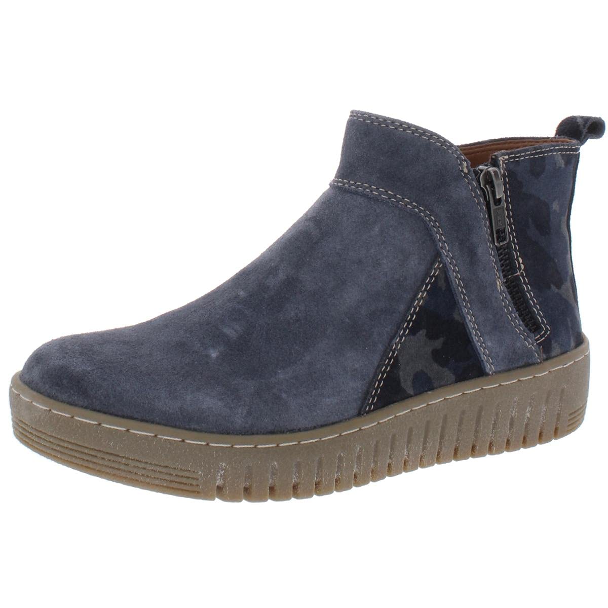 Comfortiva Women's Hartwick Camouflage Lifestyle Ankle Boots - Blue Size 7 Medium (B,M) | Comfortable Casual Shoes for Outdoor Walking, Hiking & Everyday Wear