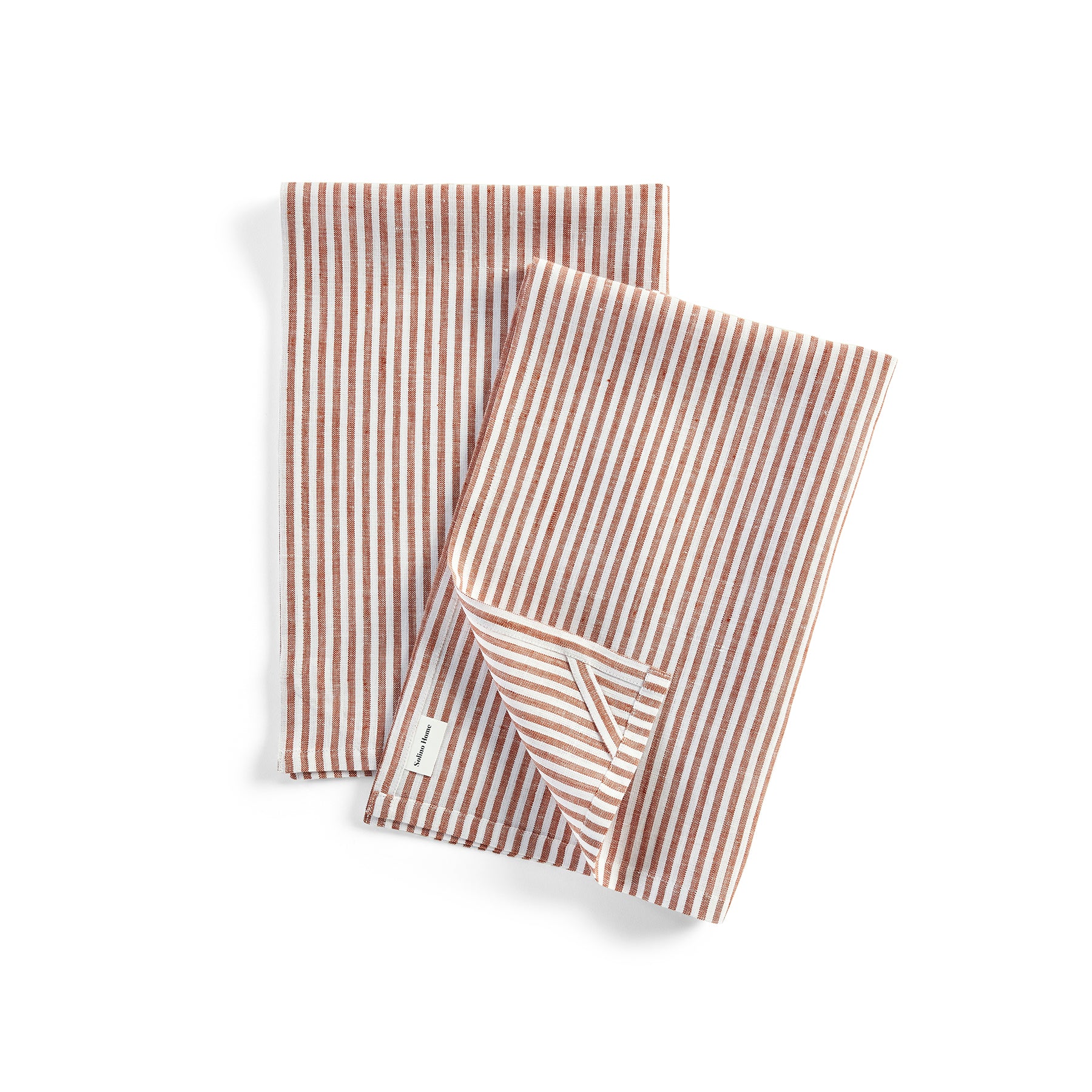 Premium Narrow Stripe Cotton Kitchen Towels - Set of 2 Absorbent Dish Towels for Drying Dishes & Cleaning - Soft & Durable for Everyday Kitchen Use