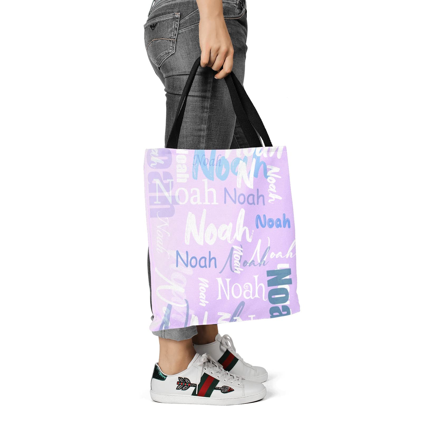Custom Personalized Tote Bags for Women - Monogrammed Name Tote Bag Gift for Birthday, Christmas, Valentines Day - Perfect for Shopping, Beach & Everyday Use