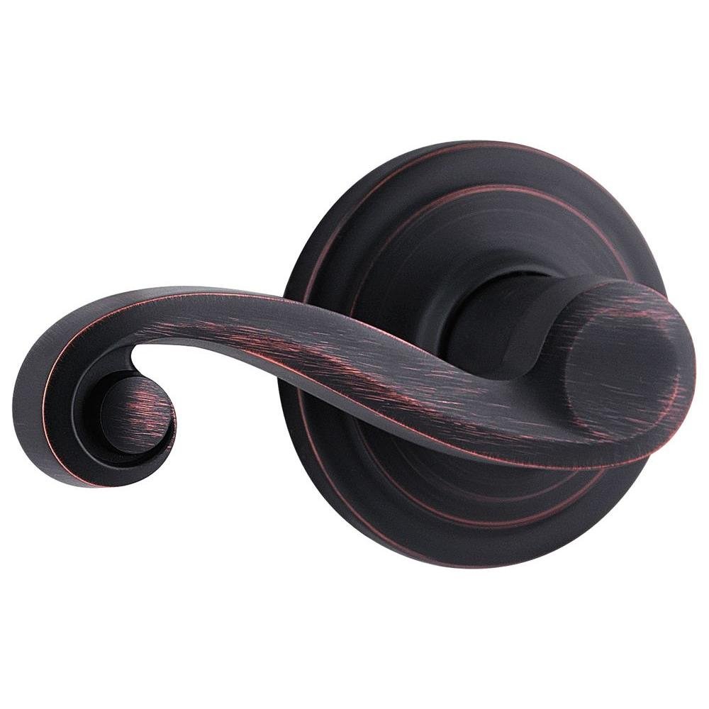 Kwikset Lido Hall Closet Lever Door Handle - Venetian Bronze Finish for Interior Doors - Perfect for Bedrooms, Bathrooms & Closets