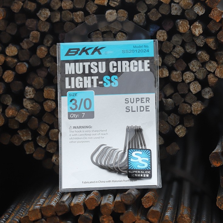 BKK SS Mutsu Circle Light Hook - Premium Stainless Steel Fishing Hook for Saltwater & Freshwater - Perfect for Bass, Trout, and Salmon Fishing