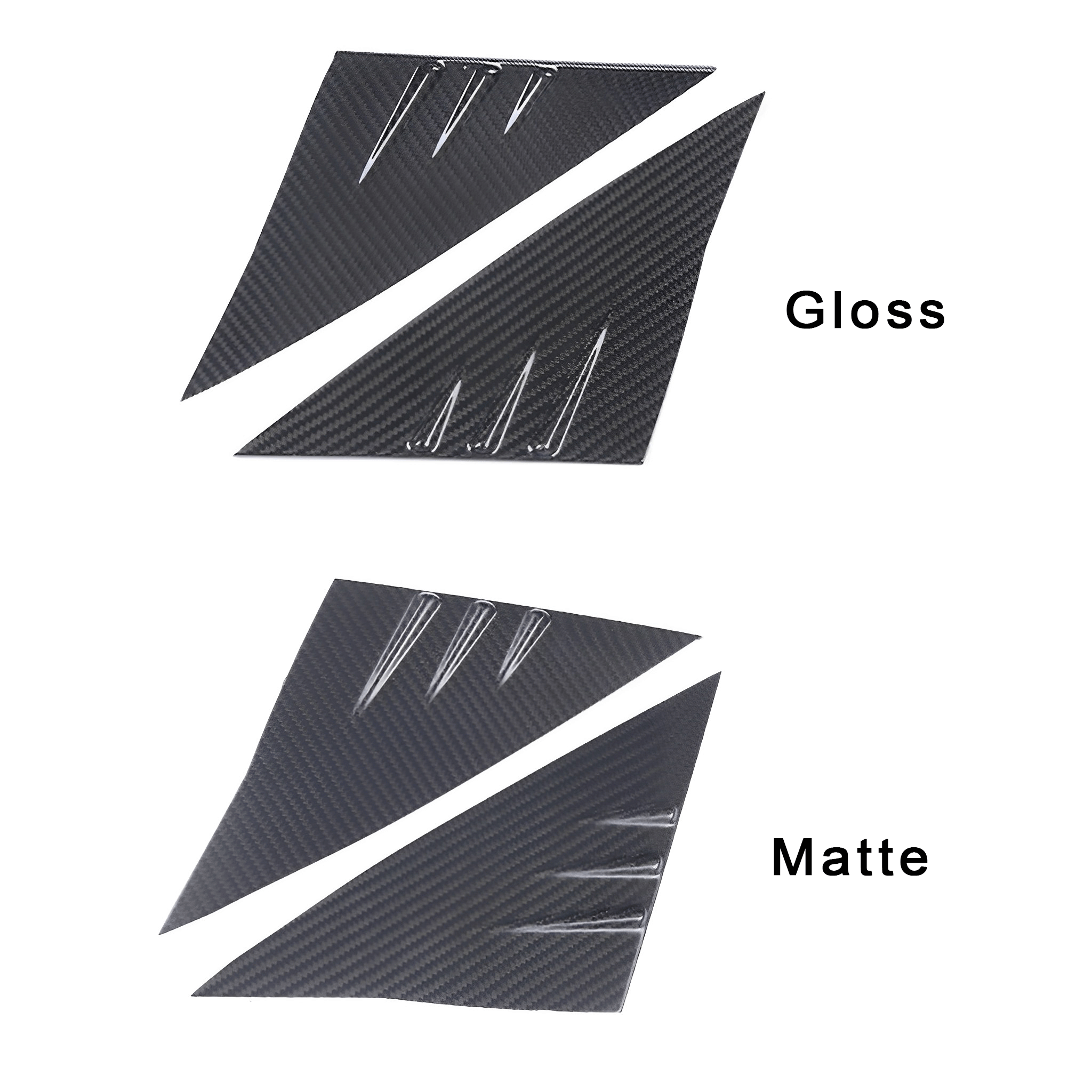 Premium Carbon Fiber A-Pillar Triangle Cover Trims for Tesla Model 3/Y & 2024+ Model 3 Highland - Lightweight & Durable Exterior Accessories - Perfect for Car Enthusiasts & Style Upgrades