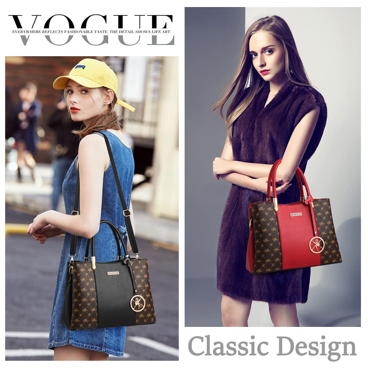 KURGOOL Women's Leather Handbags - Stylish Top Handle Satchel Shoulder Bag & Messenger Tote Purse for Ladies | Perfect for Work, Travel & Daily Use