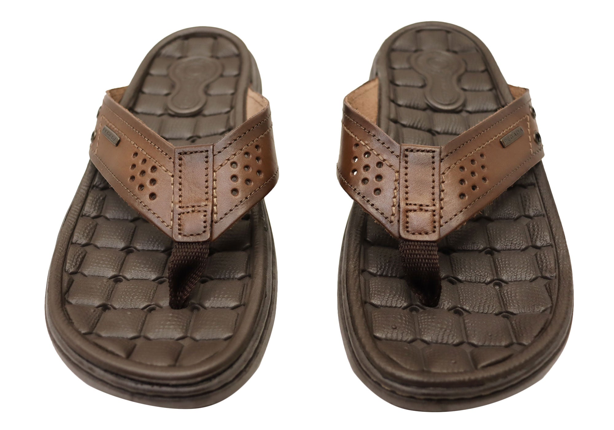 Arizona Men's Leather Thong Sandals - Comfortable Brazilian-Made Flip Flops for Beach, Pool & Casual Wear
