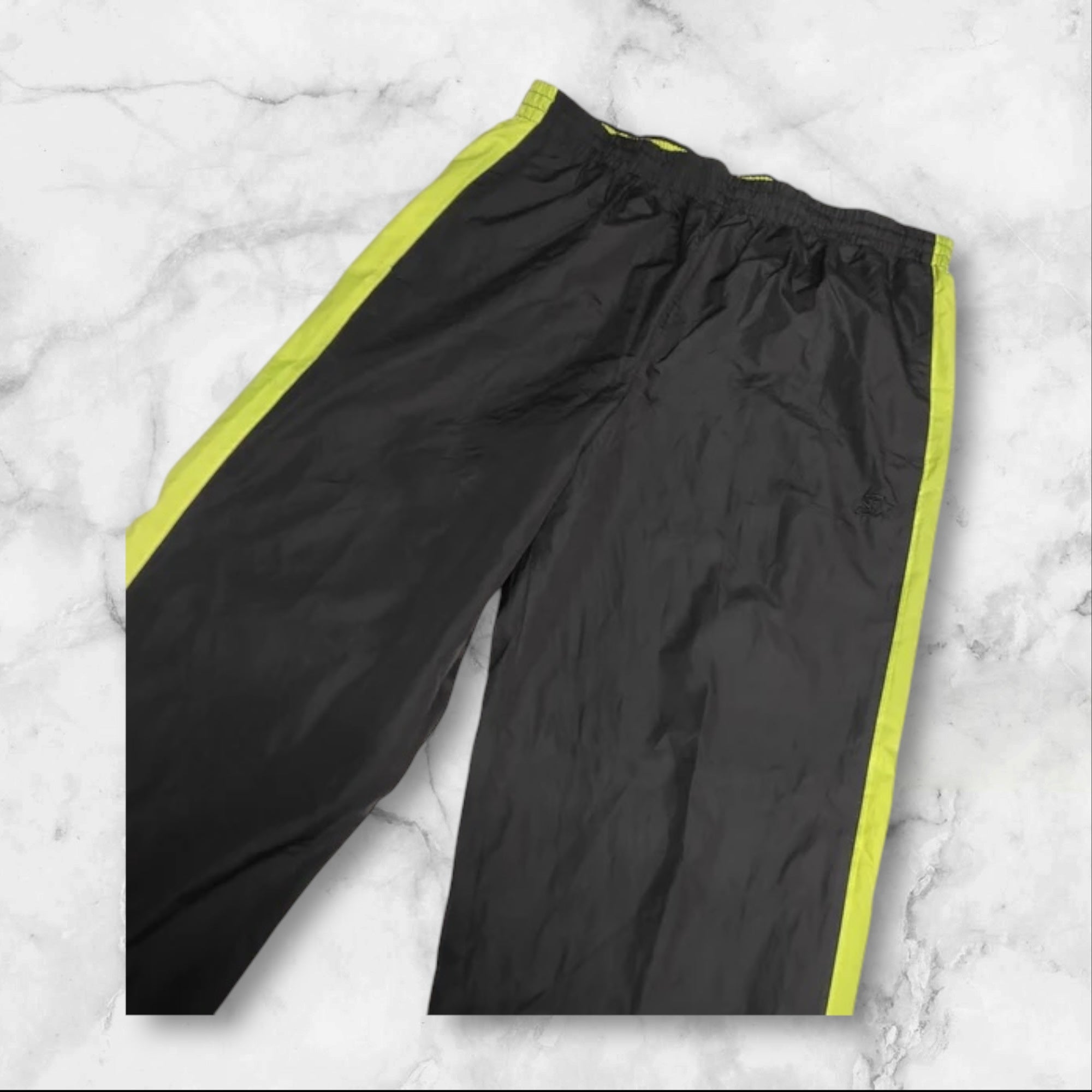 Vintage Starter Track Pants - Baggy Nylon Joggers with Waterproof Rain Jacket Fabric 304 | Retro Streetwear & 90s Hip Hop Fashion for Men
