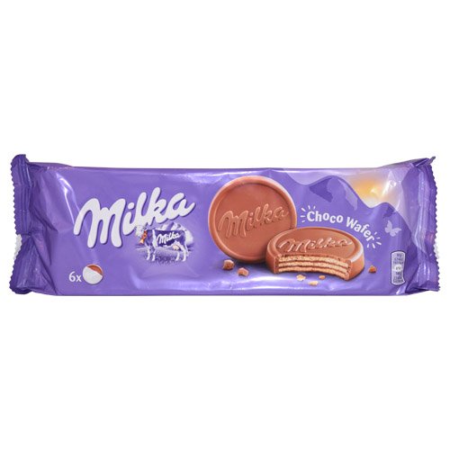 Milka Choco Wafer Cookies - 6 Crispy Waffles (180g) - Pack of 2 | Delicious Chocolate Snacks for Office, School & Travel | Perfect Gift for Chocolate Lovers