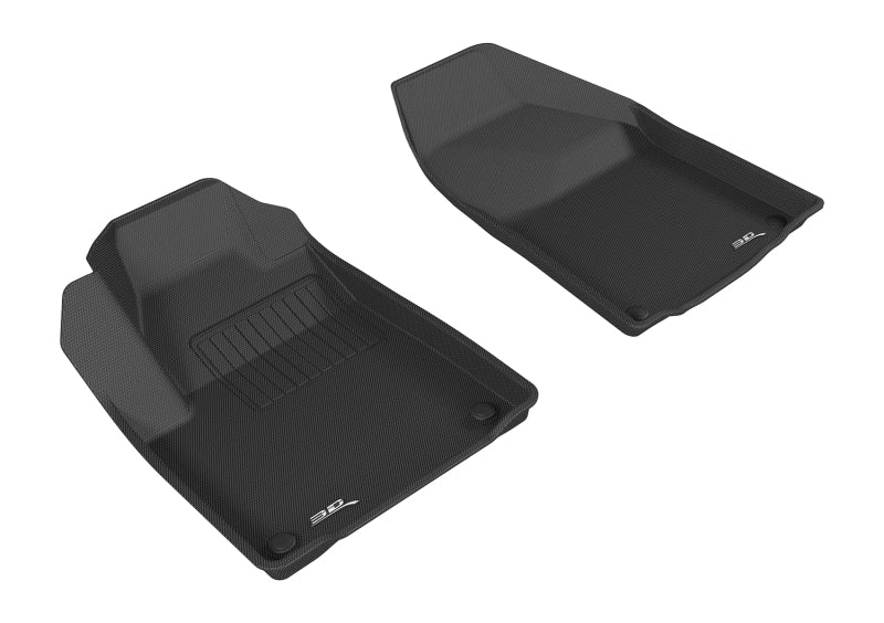 3D MAXpider Custom Fit Floor Mats for 2015-2020 Jeep Cherokee - 1st Row Kagu Series All-Weather Protection (Black) | Perfect for Off-Roading, Daily Commutes & Winter Weather