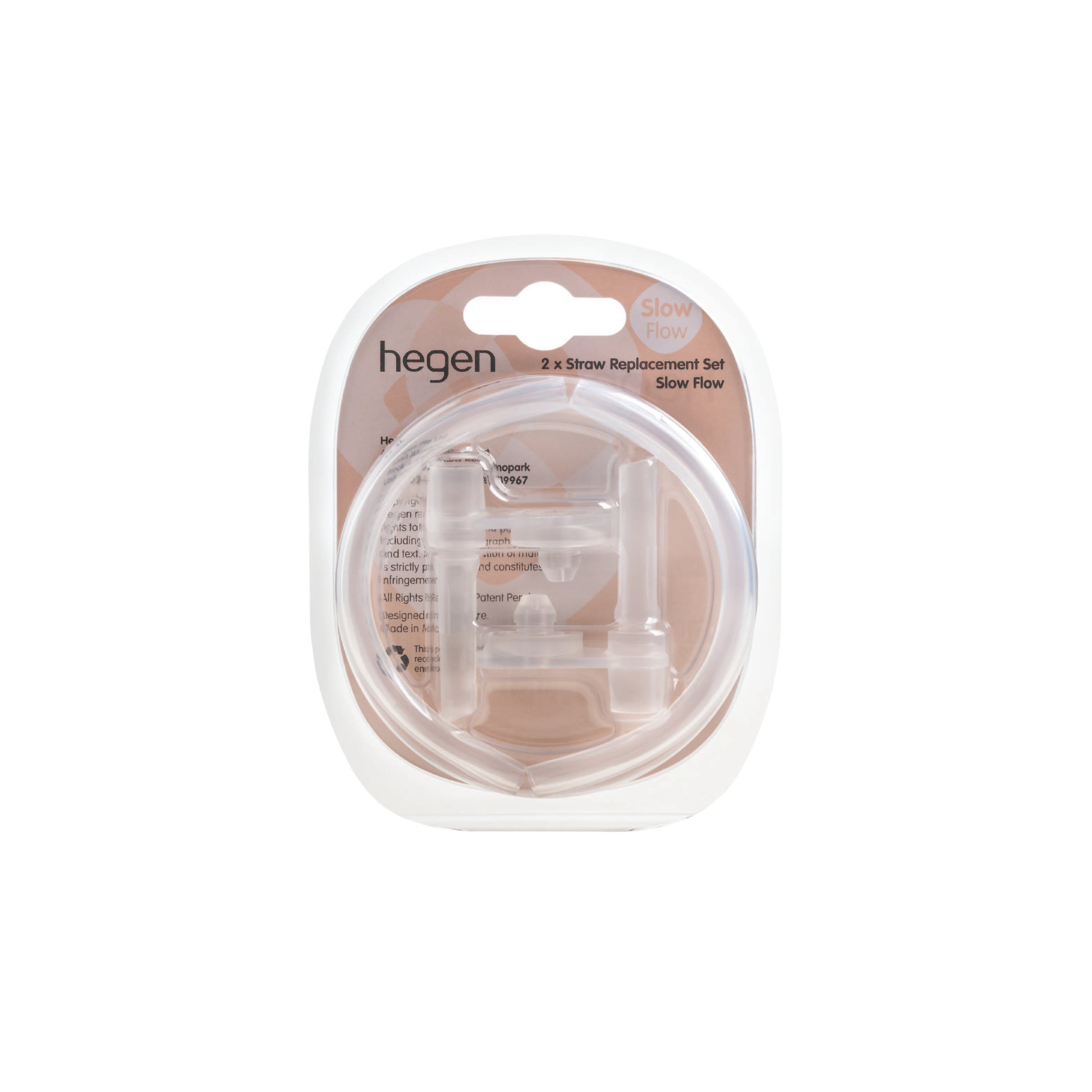 Hegen Straw Replacement Set Slow Flow (2 Pack) - BPA-Free Baby Bottle Accessories for Newborns & Infants - Perfect for Travel, Daycare & On-the-Go Feeding