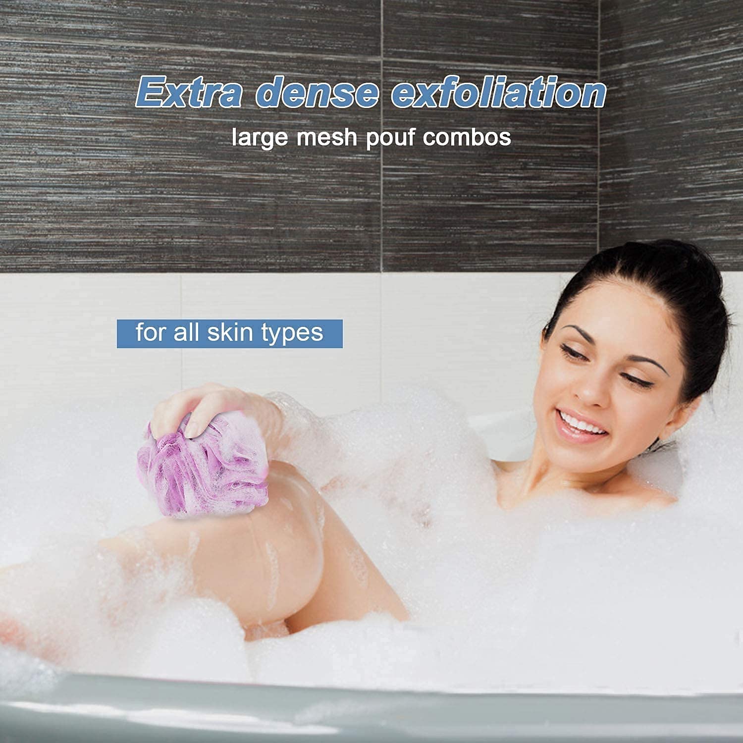 PARIDHI Soft Round Loofah Sponge Pouf - Exfoliating Body Scrubber for Men, Women & Kids - Gentle Bath Sponge for Shower & Skin Care - Pack of 2 (Multicolor) - Perfect for Daily Exfoliation & Luxurious Bathing Experience
