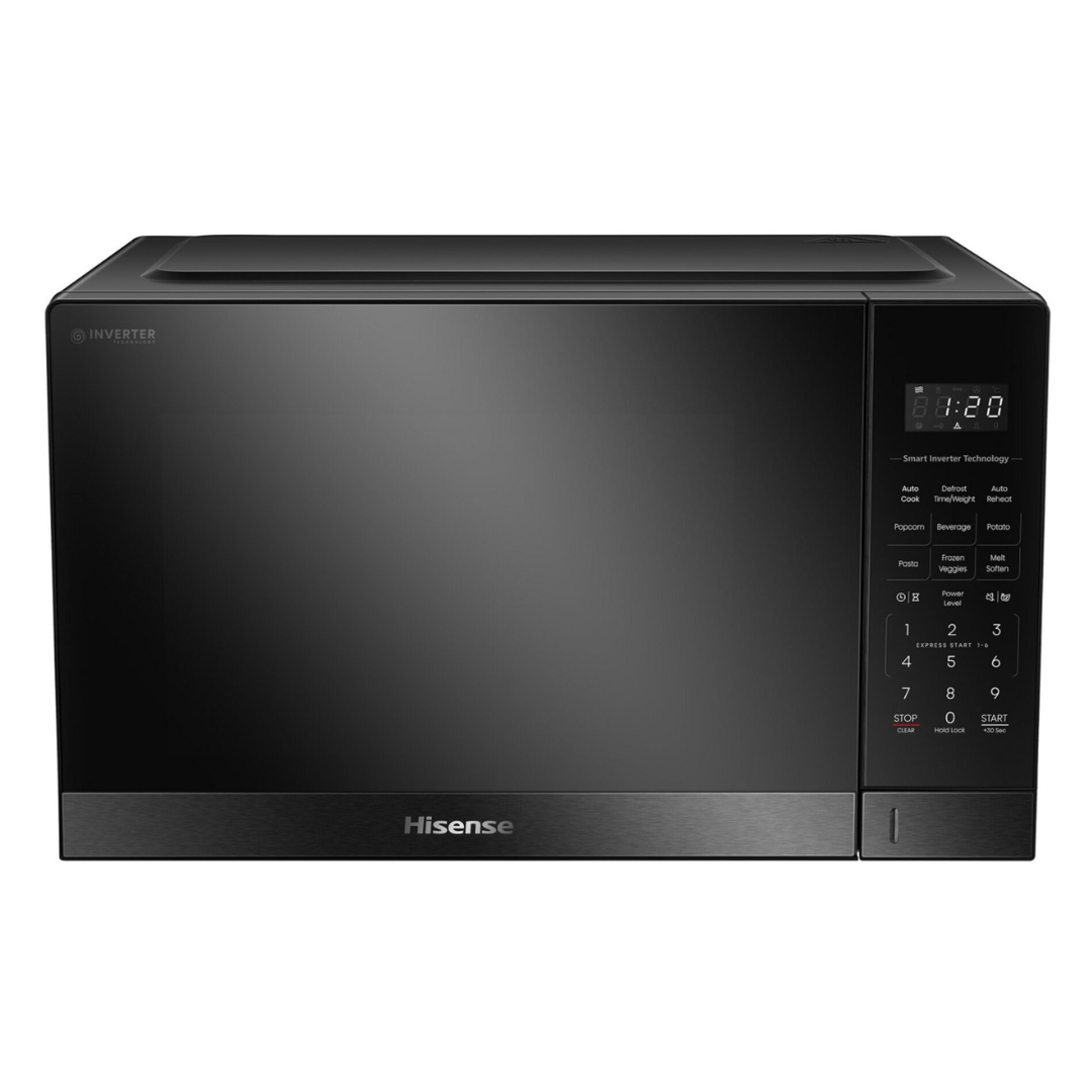 Hisense 42L 1100W Inverter Microwave Oven with Dark Stainless Steel Finish - HMAS4211DSV - Perfect for Kitchen, Dorm & Small Spaces - Fast, Even Cooking & Reheating