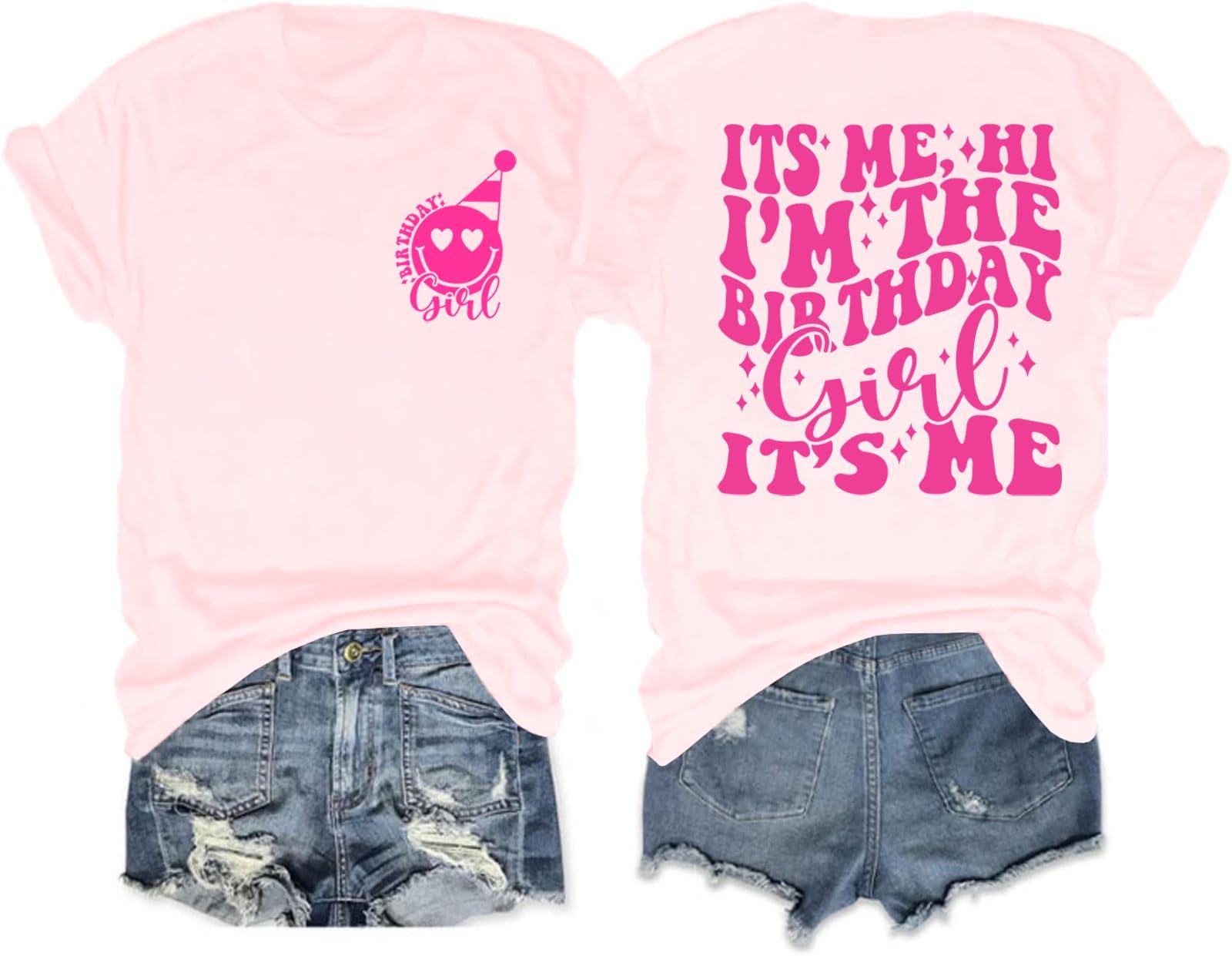 Funny Birthday Shirt for Women - 'It's Me Hi I'm The Birthday Girl' Cute T-Shirt | Perfect Birthday Party Gift & Casual Outfit for Celebrations
