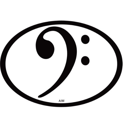 Bass Clef Oval Magnet - Elegant Music-Themed Fridge Decor for Musicians & Music Lovers - Perfect for Home, Studio, or Gift Giving