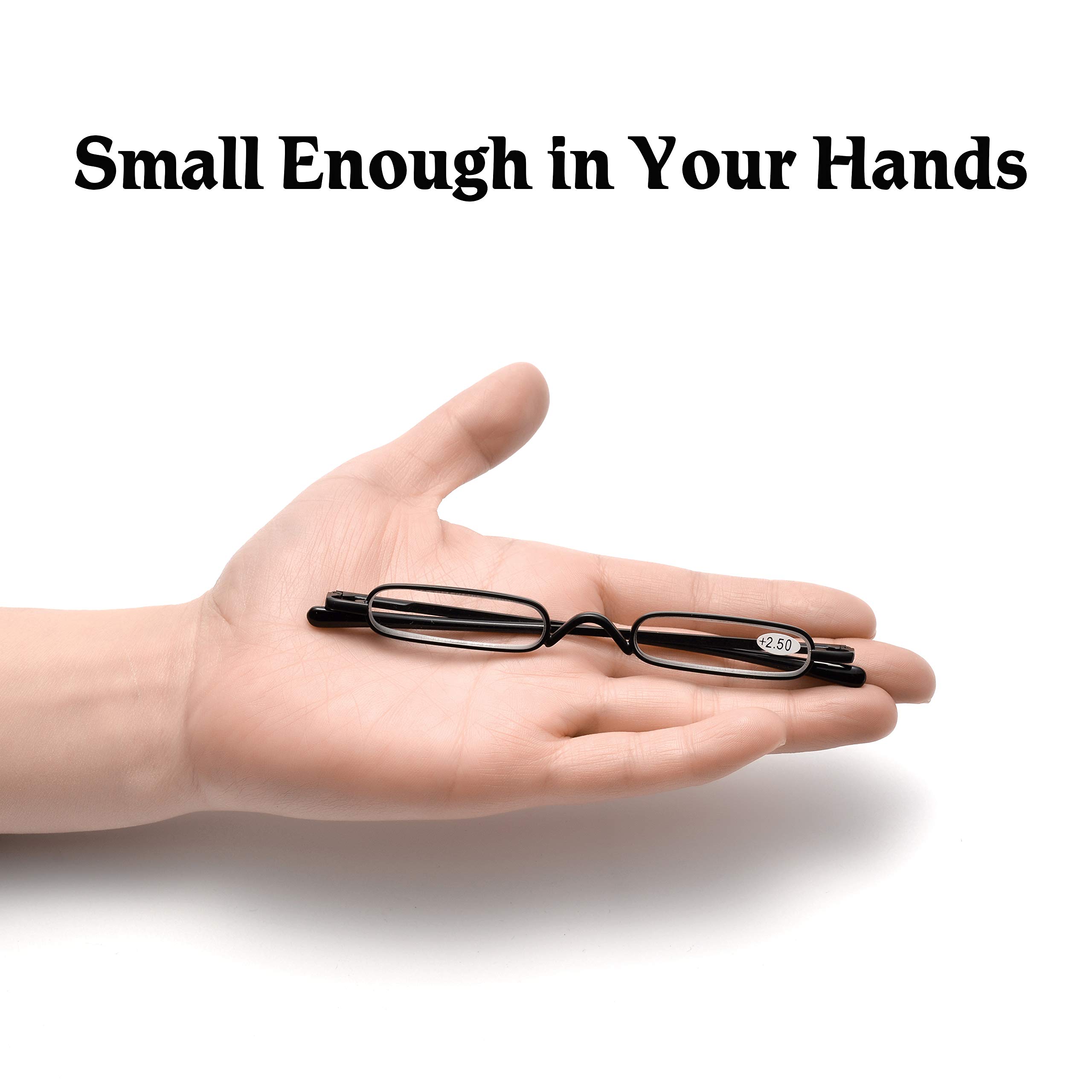 ZUVGEES Mini Compact Slim Reading Glasses - Lightweight Portable Readers with Pen Clip & Tube Case for Women Men - Perfect for Travel, Office, and Daily Use