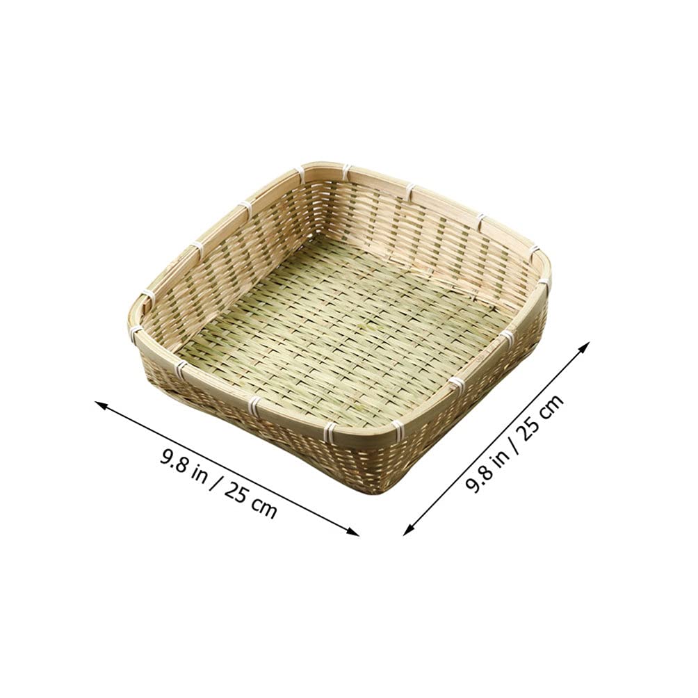 DOITOOL Bamboo Storage Basket - Natural Wooden Desktop Organizer for Home, Office, Bathroom | Perfect for Organizing Keys, Jewelry, Makeup & Small Essentials