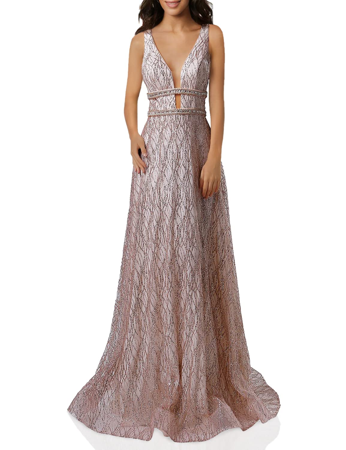 Sarahbridal Women's Tulle Mermaid Sequin Evening Dress - Elegant Formal Prom Gown Long for Wedding, Party, Homecoming & Special Occasions