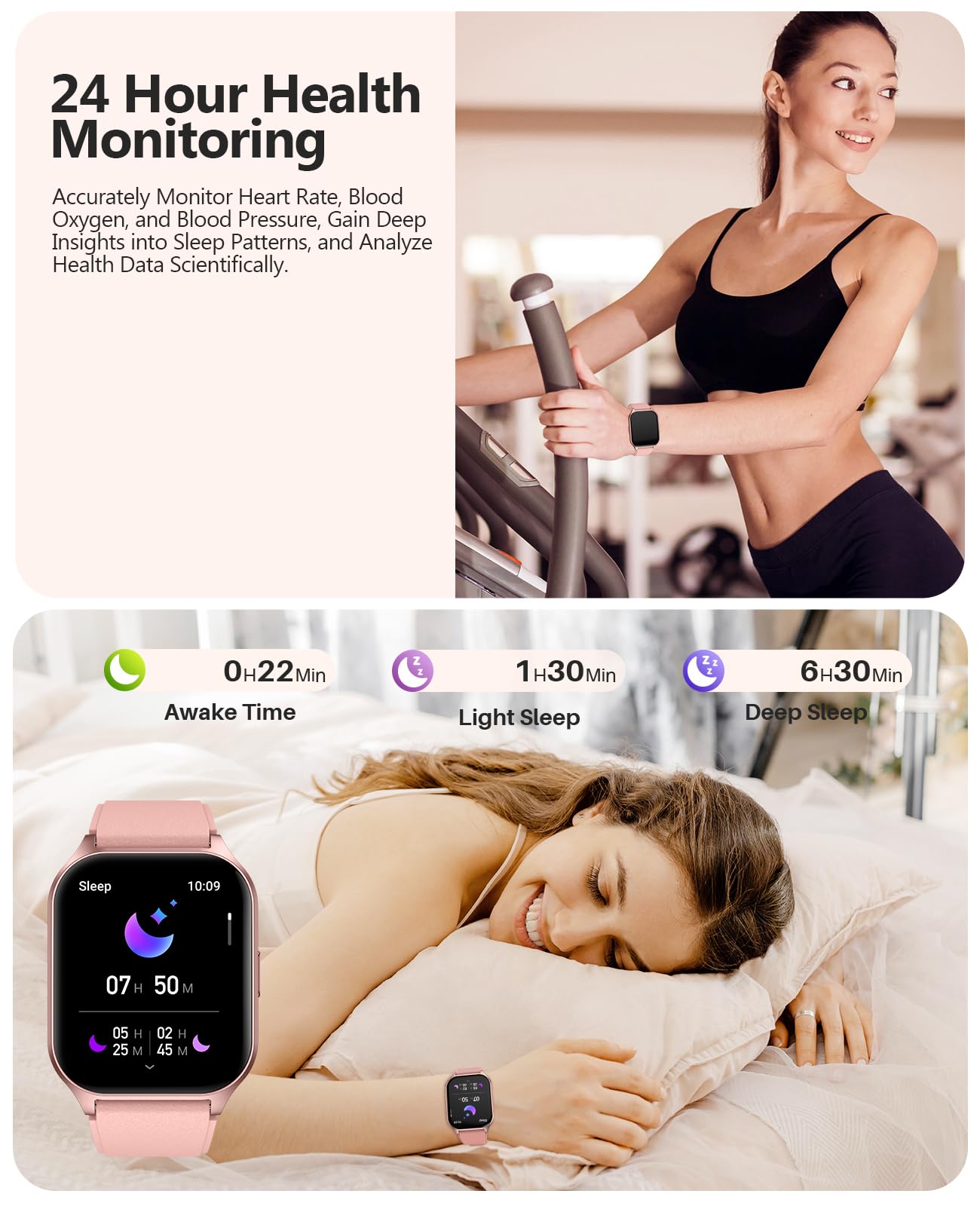 SOUYIE Smart Watch for Women with Call Function, 2.06