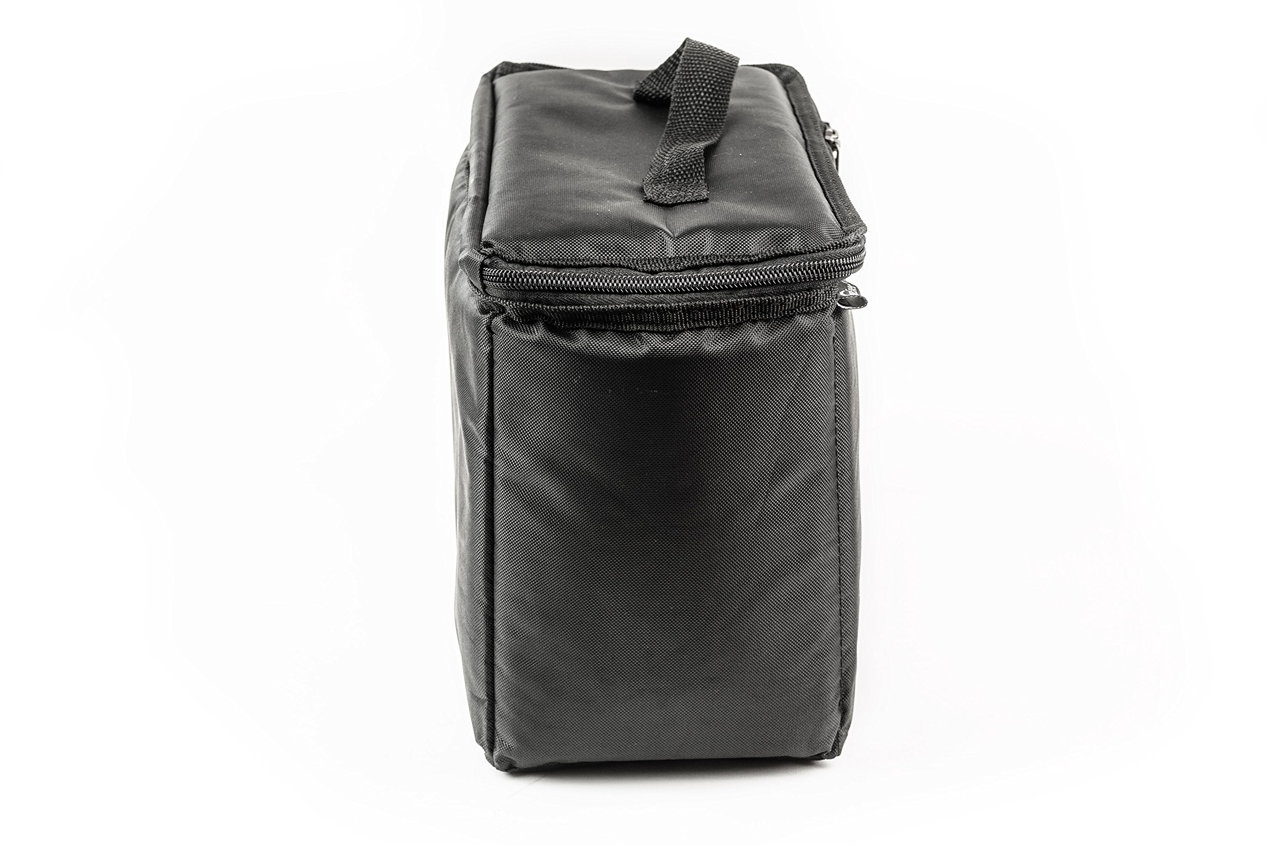 AutoExec AUE14009 Black File Tote Organizer with Insulated Cooler Bag & Tablet Case - Perfect for Office, Travel, and Business Professionals