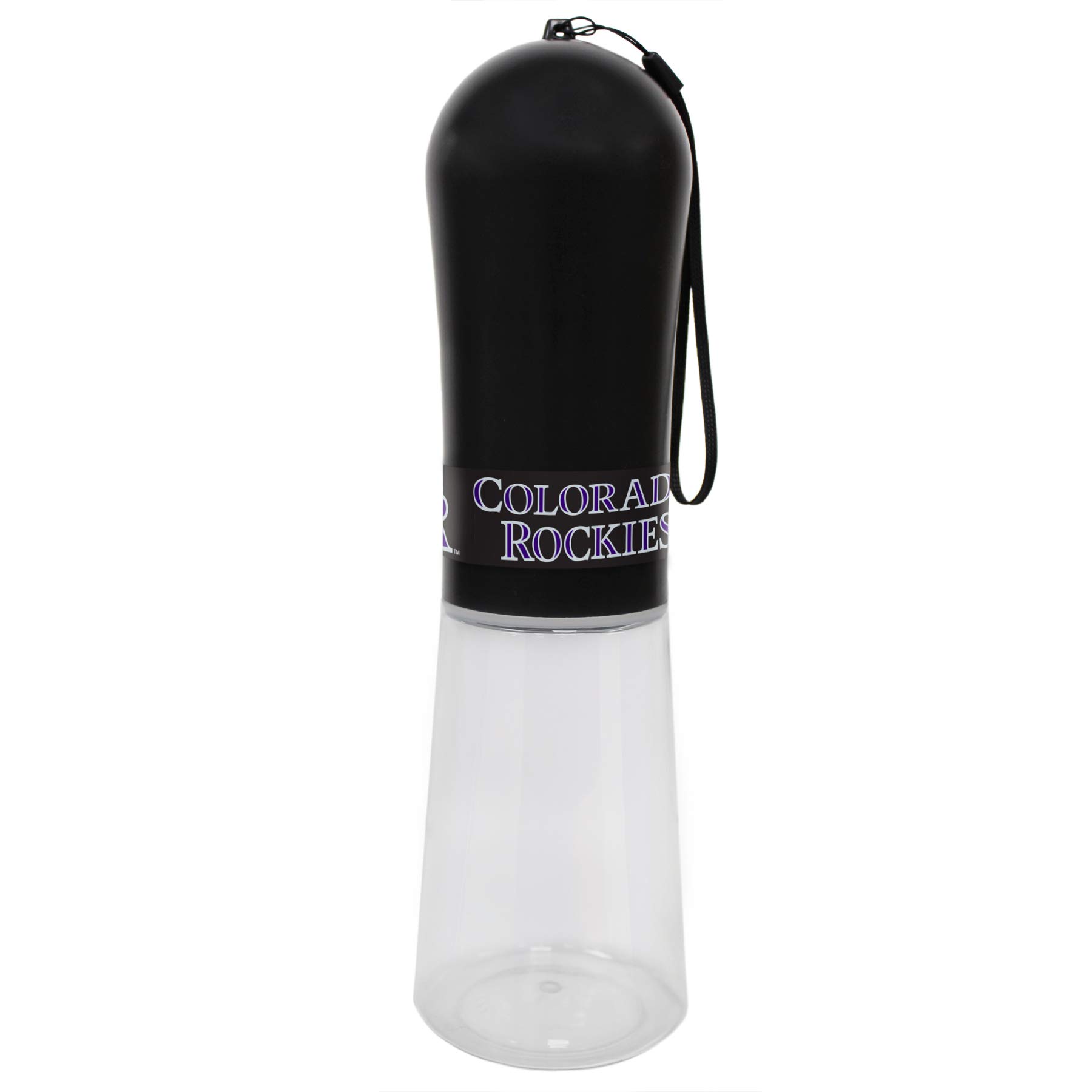 **MLB Colorado Rockies Pet Water Bottle - 13.5oz Portable Dog & Cat Water Fountain with 2 Carbon Filters | Travel-Friendly, Leak-Proof Design for Hiking, Camping & Outdoor Adventures**
