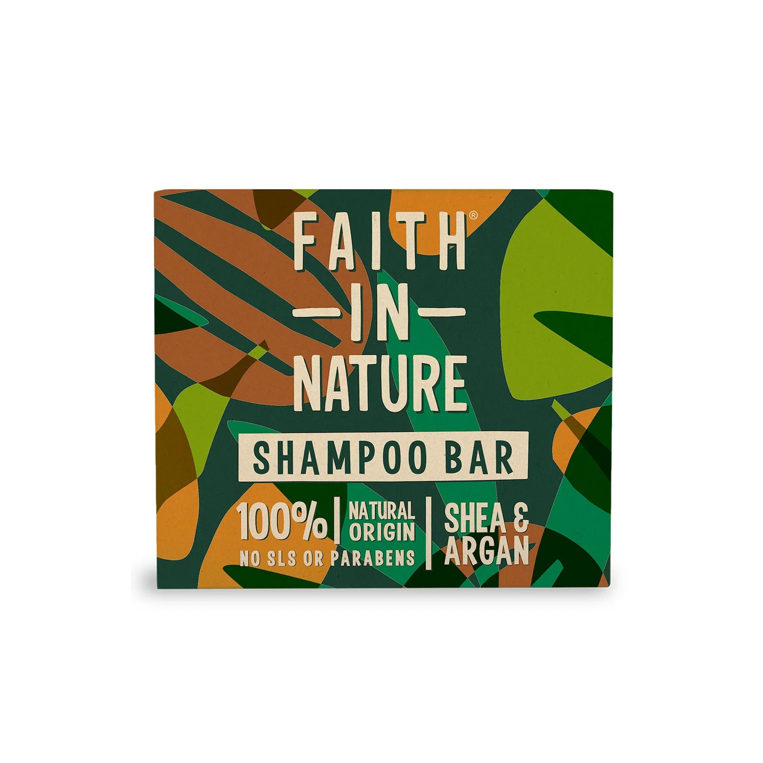 Faith in Nature Shea & Argan Shampoo Bar 85g - Vegan, Sulfate-Free, Eco-Friendly Solid Shampoo for Dry Hair - Perfect for Travel, Camping & Zero Waste Lifestyle