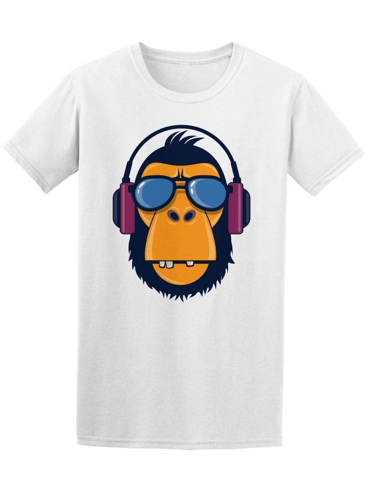 Smartprints Cool Monkey with Headphones Graphic T-Shirt for Men | Trendy Casual Streetwear Tee | Perfect for Music Lovers, Concerts & Everyday Wear