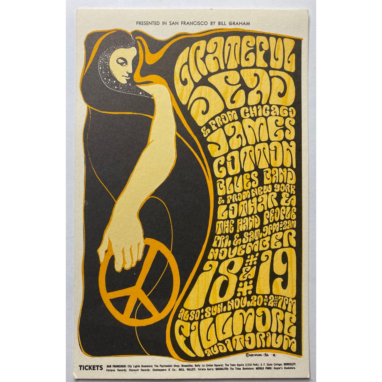 Grateful Dead Fillmore Auditorium Vintage Concert Postcard BG 38 - Perfect for Music Memorabilia Collectors & Rock History Fans