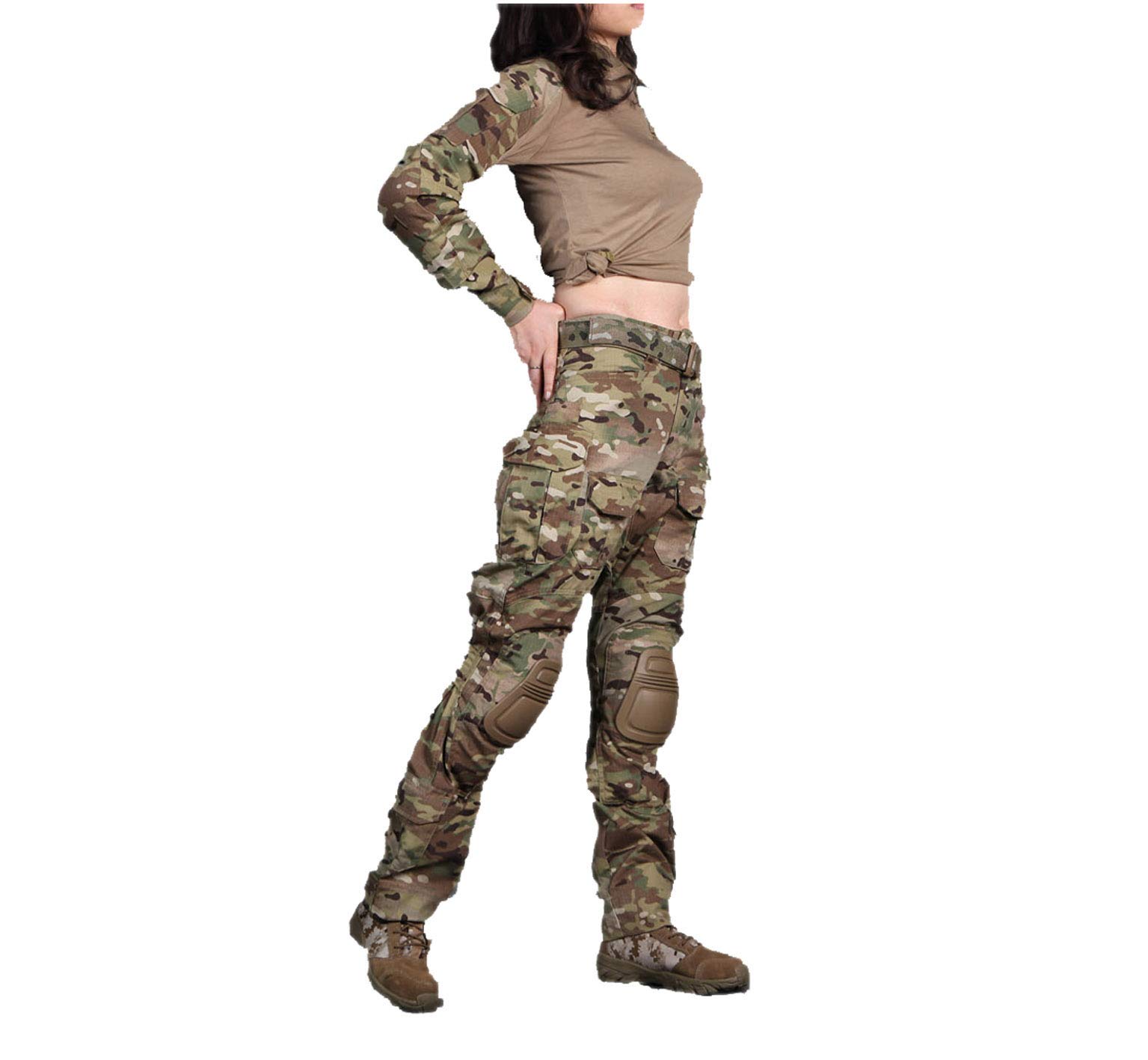 Emerson Airsoft Tactical BDU G3 Combat Uniform Set for Women - Multicam Camo Shirt & Pants - Perfect for Airsoft, Hunting, Tactical Training and Outdoor Adventures