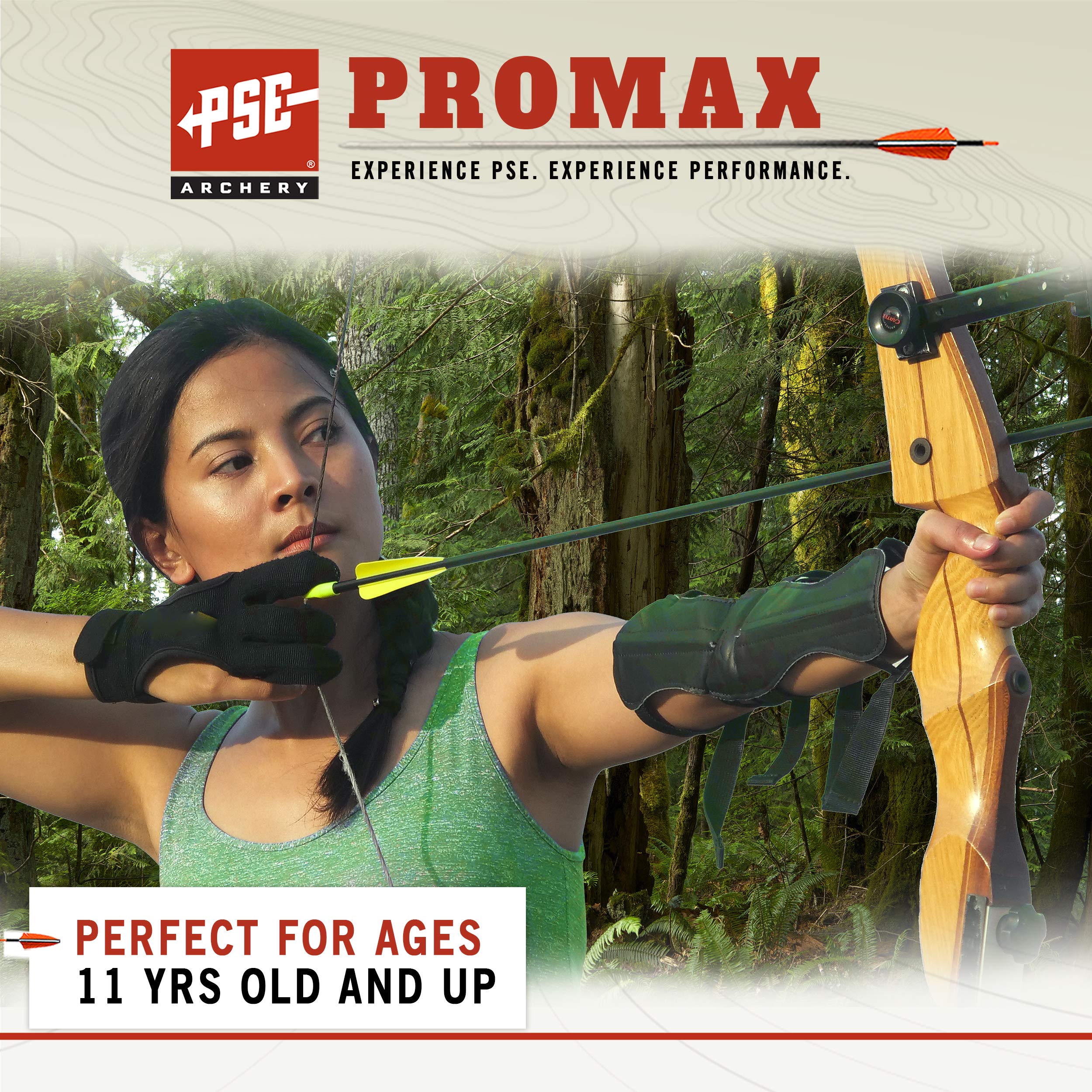 PSE Archery Pro Max Traditional Takedown Recurve Bow Set - 60