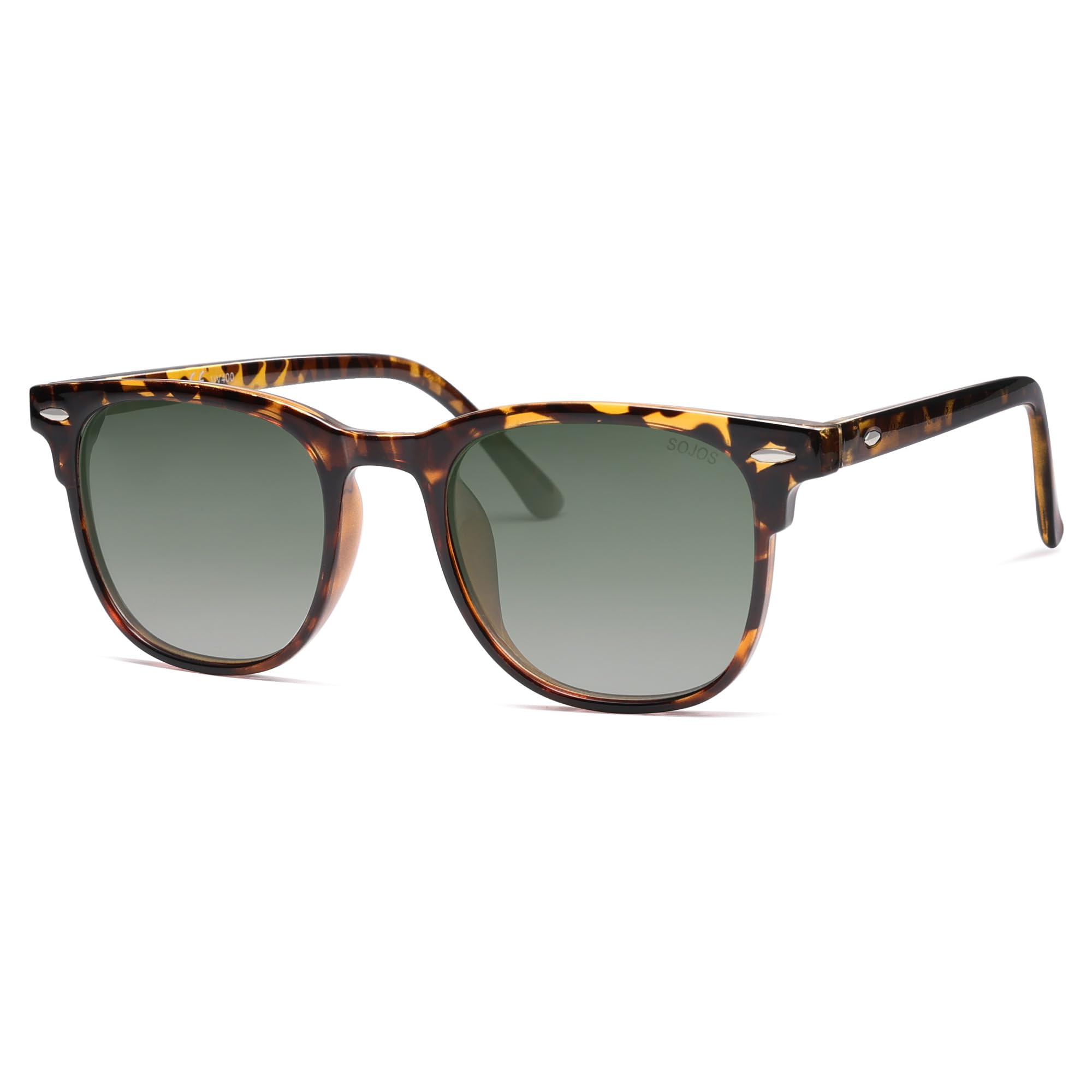 SOJOS Retro Vintage Square Polarized Sunglasses for Women & Men - UV400 Protection, TR90 Lightweight Frame (SJ2112) - Perfect for Driving, Beach & Outdoor Activities