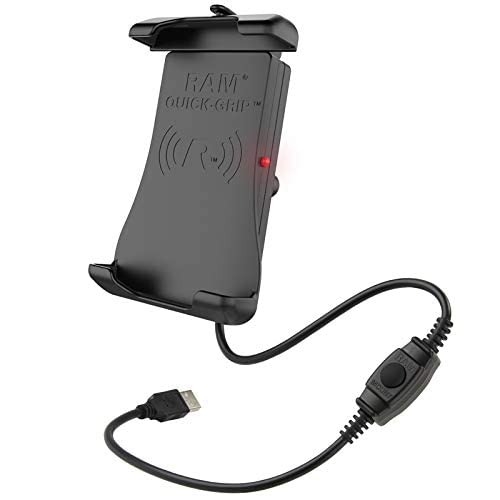RAM MOUNTS Quick-Grip 15W Waterproof Wireless Charging Holder RAM-HOL-UN14WB-1 - Perfect for Car, Motorcycle, and Outdoor Adventures