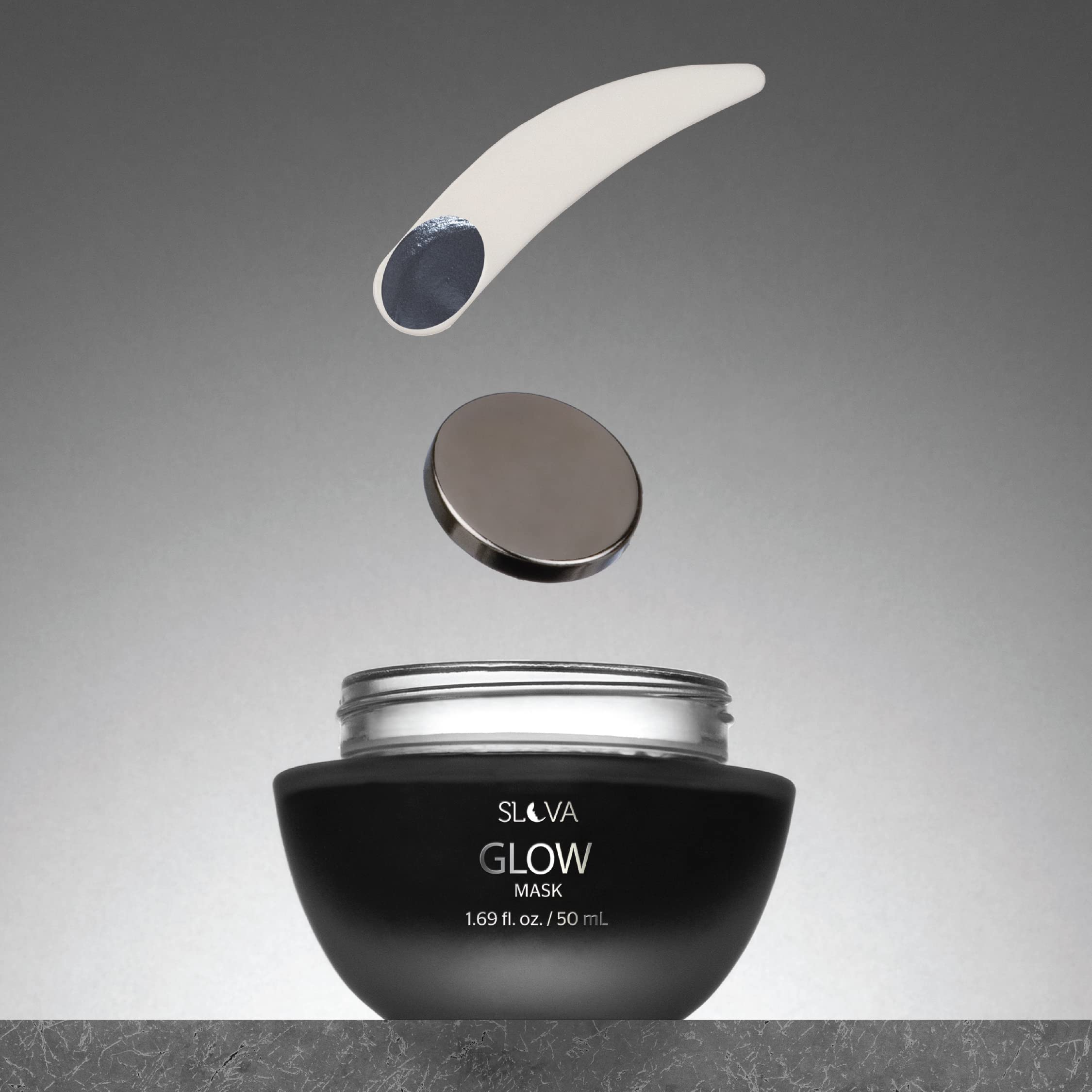 Slova Glow Magnetic Face Mask - Dark Spot Corrector for Hyperpigmentation, Anti-Aging Treatment to Reduce Fine Lines & Wrinkles - Detoxifying Black Charcoal Mask with Magnet (50ml) - Perfect for Nighttime Skincare Routine & Spa Days