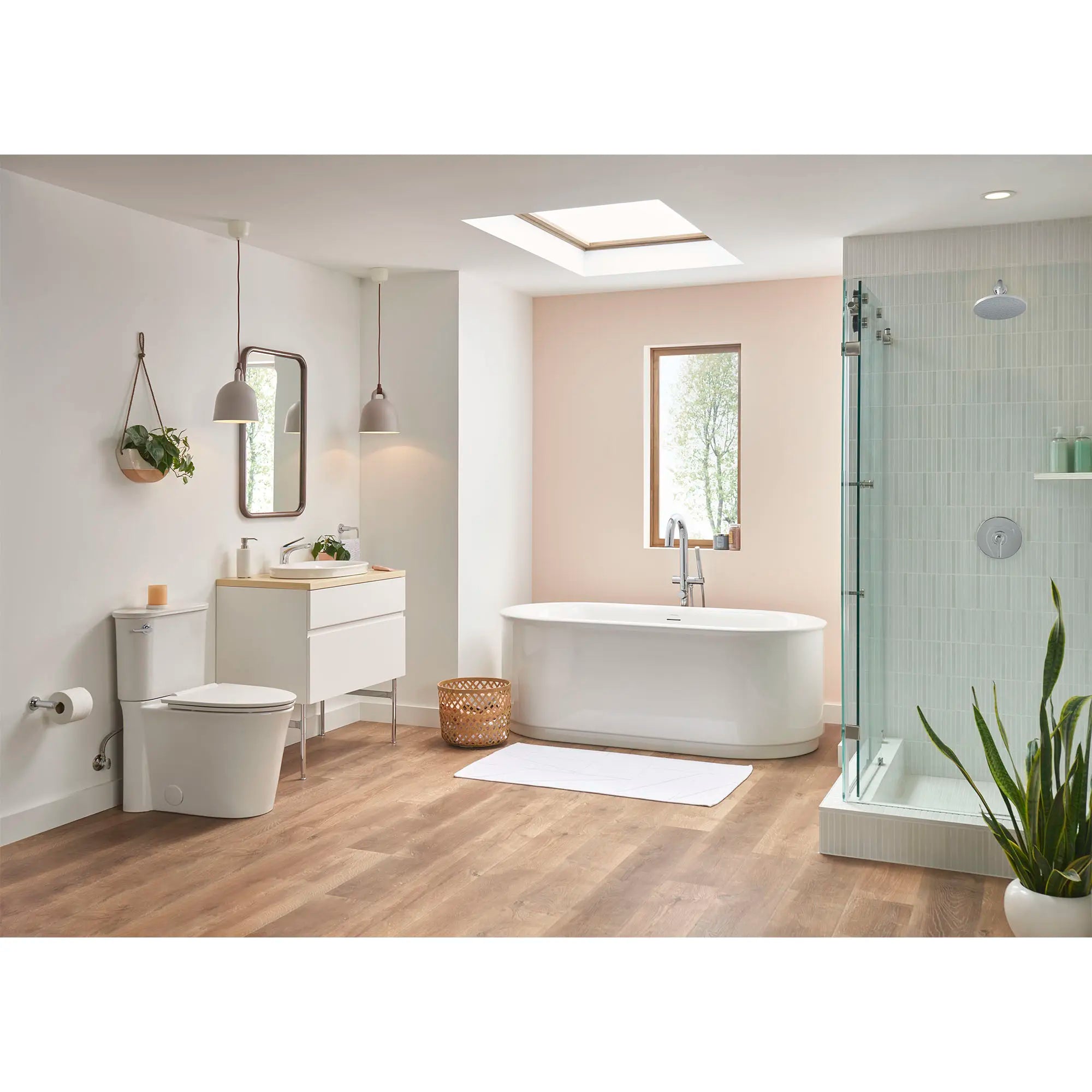 Modern Round Freestanding Bathtub Filler with Lever Handle Faucet - Compatible with Flash® Rough In Valve - Perfect for Spa-Like Bathroom Retreats and Luxury Home Renovations