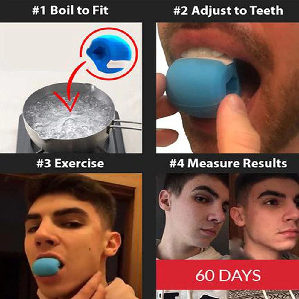 MSA Jawline Exerciser Tool for Men & Women - Silicone Face Neck Toner & Shaper Chew Ball for a Younger, Healthier Look - Perfect for Home Workouts, Fitness Routines & Facial Toning