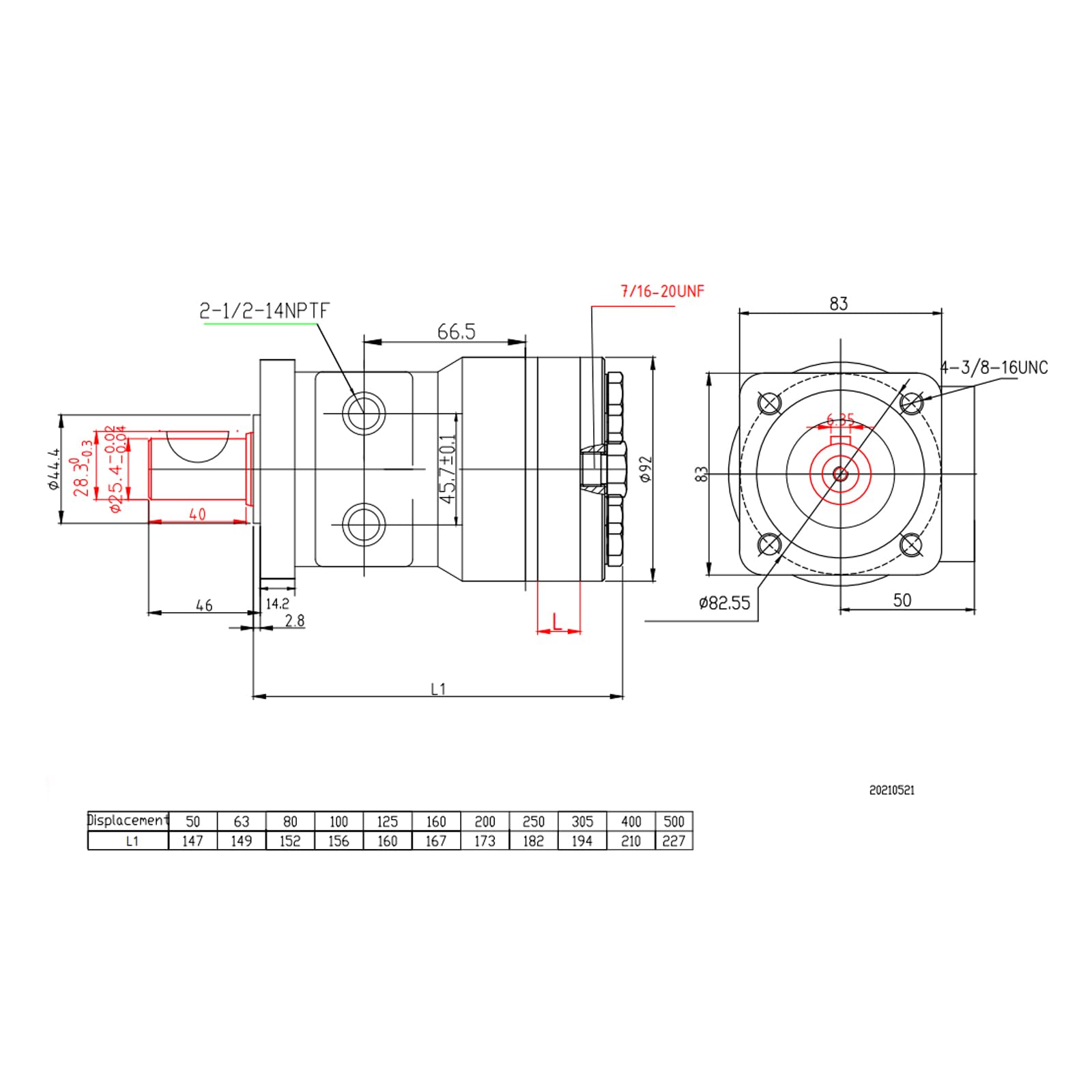 High Torque Hydraulic Wheel Motor 200RPM - Cast Iron Industrial Hydraulic Motor with 4 Flange Holes, 5MPa Max Back Pressure & Superior Sealing - Perfect for Construction Equipment, Agricultural Machinery & Heavy-Duty Industrial Applications