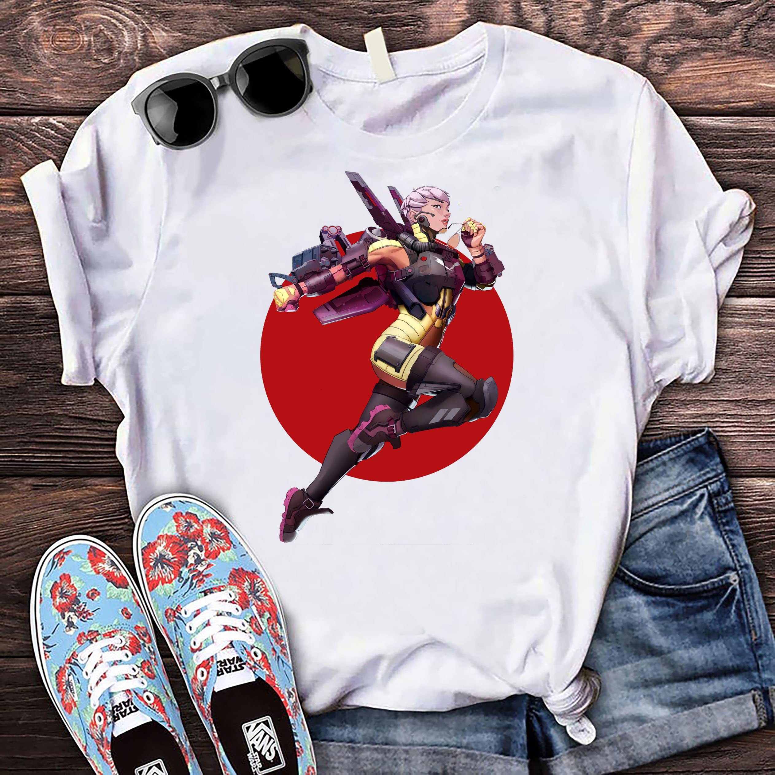 Retro Valkyrie T-Shirt - Vintage Gaming Graphic Tee for Apex Legends Fans | Men's & Women's Casual Wear for Gaming Conventions & Cosplay Events