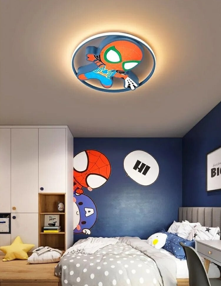 Spiderman Ceiling Light for Kids - Superhero Themed LED Night Light for Bedroom, Nursery & Playroom - Perfect for Marvel Fans & Room Decor