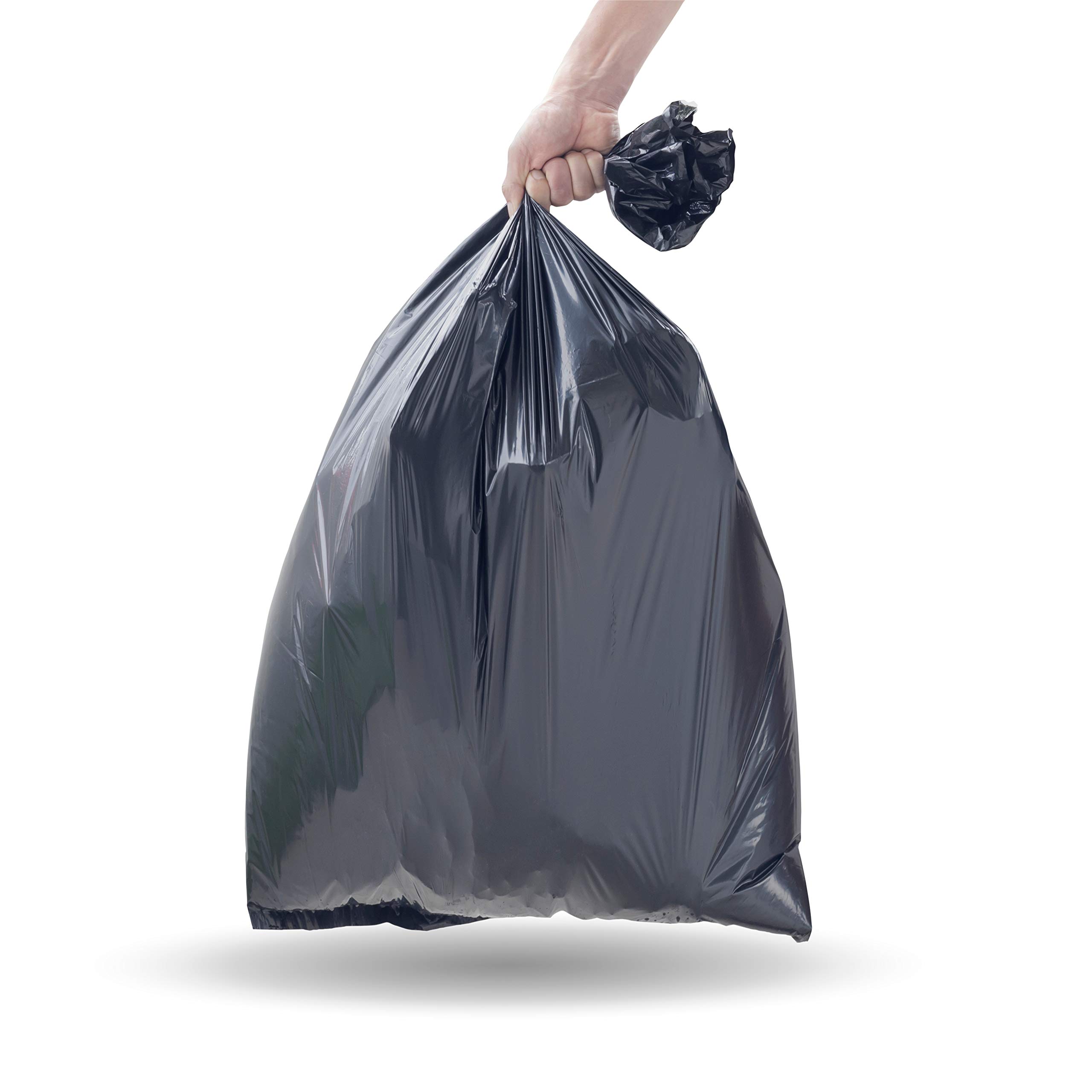 Reliable Premium 50 Gallon Trash Bags - 150 Count Heavy Duty Garbage Bags | Made in USA | Bulk Value Pack | Black Multi-Purpose Waste Bags for Kitchen, Office & Outdoor Use