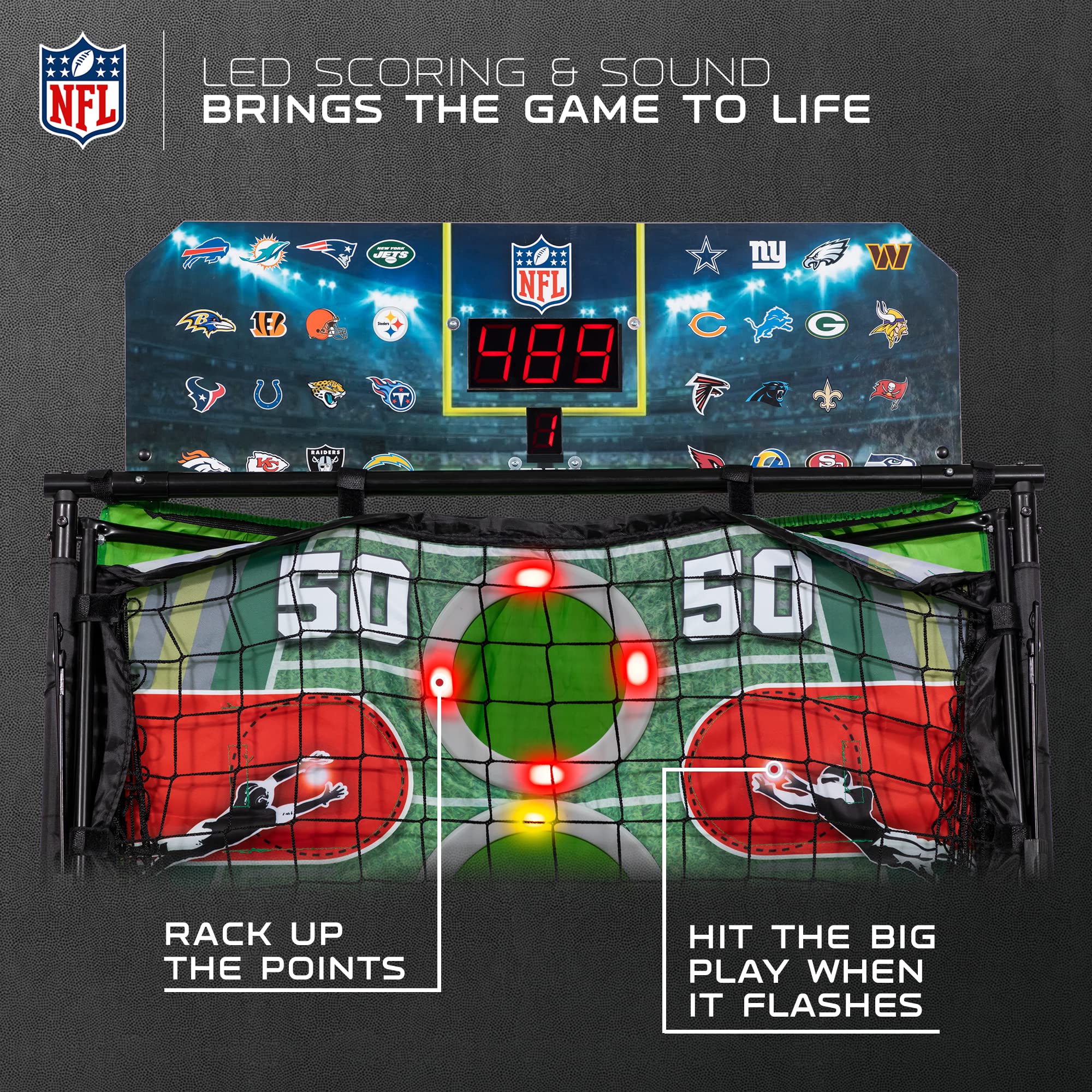 EastPoint Sports NFL 2 Minute Drill Football Game - Foldable Indoor Arcade Football Game for Kids & Adults - Perfect for Game Rooms, Parties & Family Fun Nights