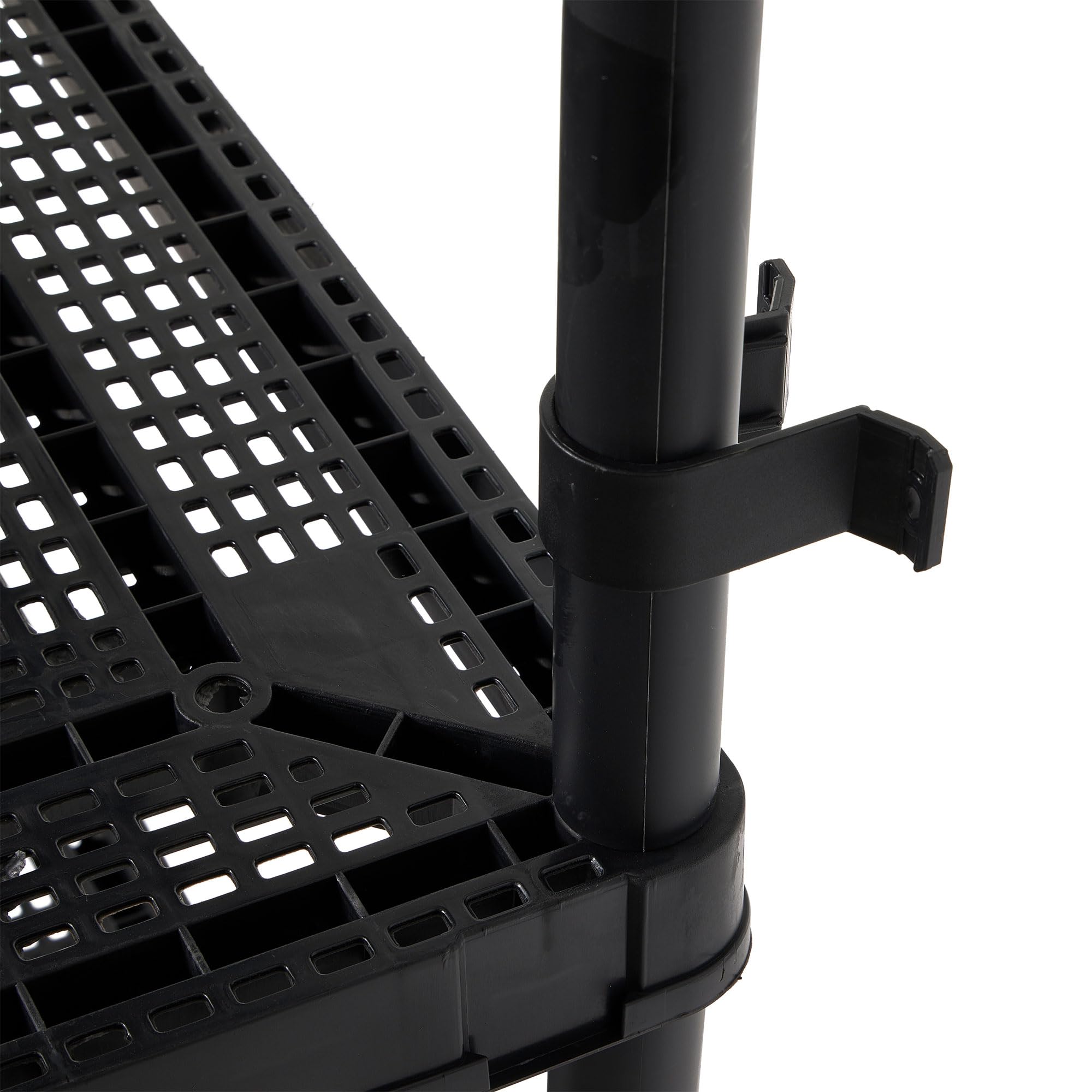 Gracious Living 5-Shelf Heavy Duty Storage Rack - Black (2 Pack) | Ventilated Shelving Unit for Home Organization, Garage, Basement & Laundry Room | Space-Saving Storage Solution for Clutter-Free Living
