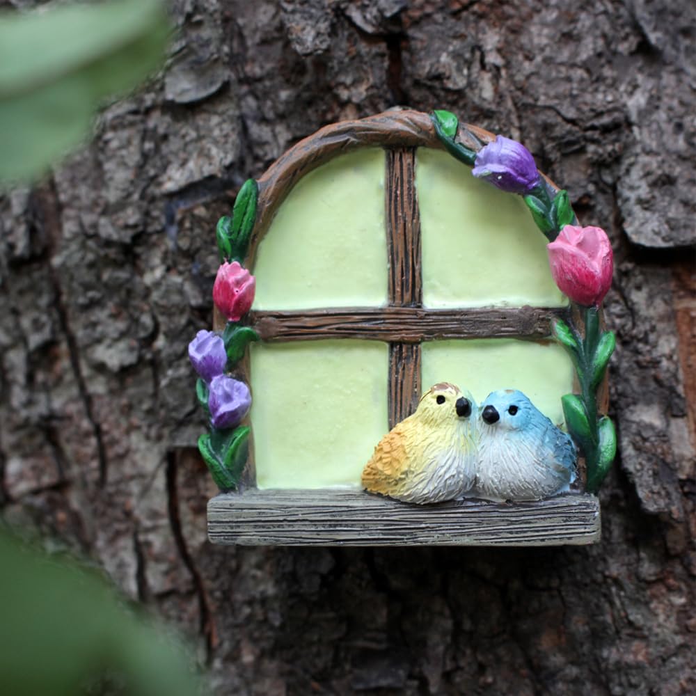 Outdoor Garden Sculptures & Miniature Fairy Garden Decorations - Garden Gnomes, Tree Faces & Glow-in-the-Dark Figurines for Fairy Gardens, Yard Art & Landscape Design