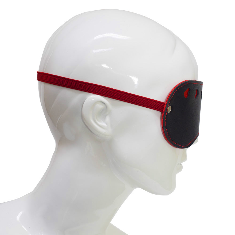 Elegant Faux Leather Blindfold Mask with Heart Cutout - Perfect for Romantic Date Nights, Bachelorette Parties & Sensual Play