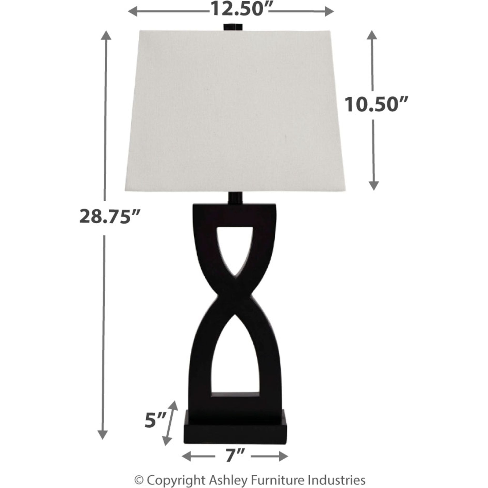 Amasai Modern Black Table Lamp Set of 2 - 29 Inch Height for Living Room, Bedroom & Office Decor - Adjustable Lighting for Reading & Ambience