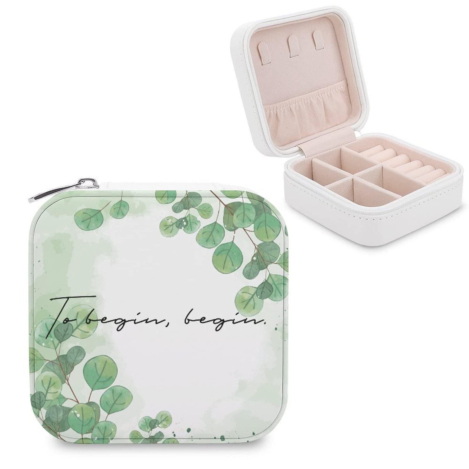 Elegant Small Jewelry Box - Portable Travel Organizer for Rings, Earrings & Necklaces - Perfect Gift for Women & Girls - Ideal for Travel, Home Storage & Display