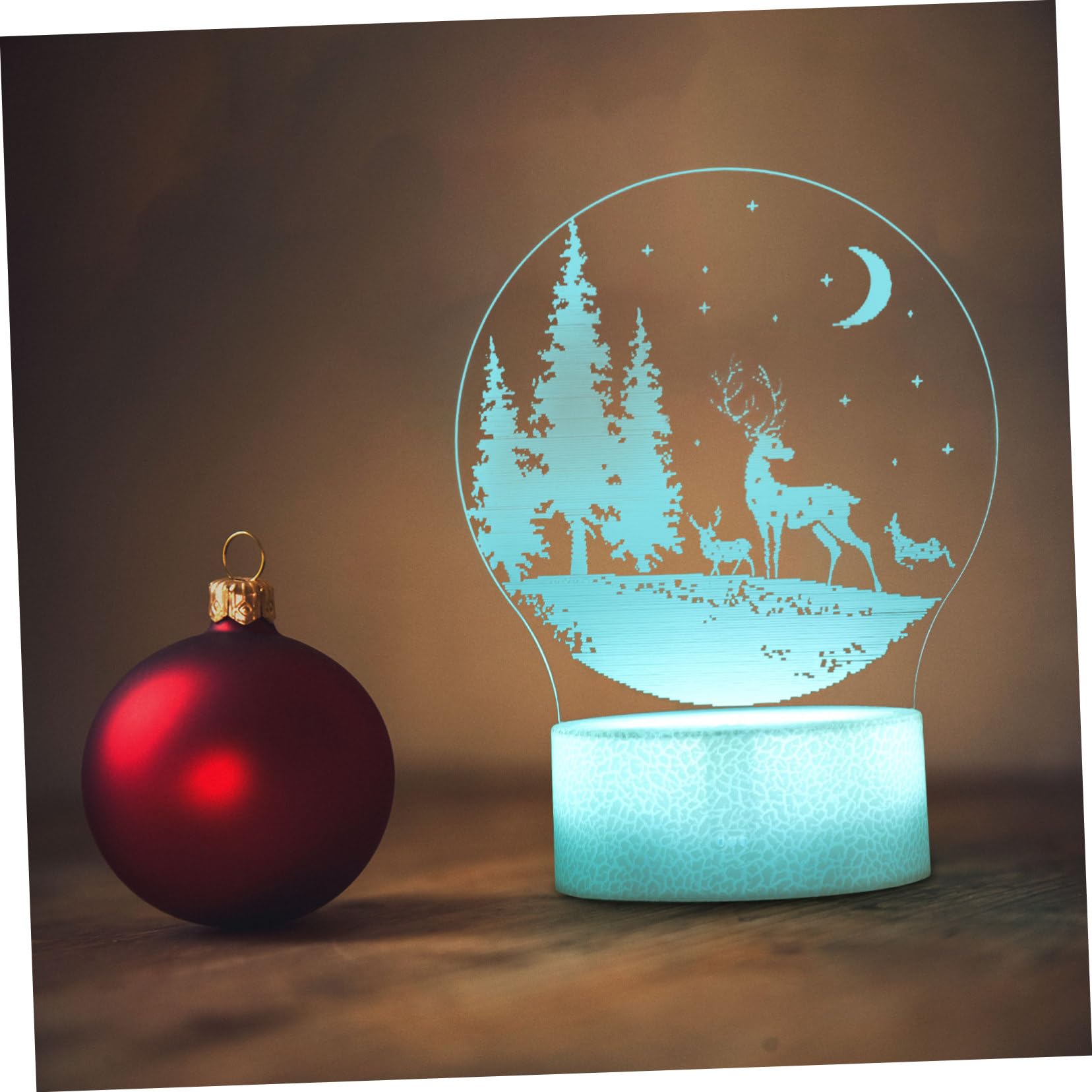 WHAMVOX Christmas LED Night Light - Xmas Style Desktop Lamp, Safe & Odorless Material for Home Decor, Bedroom, Nursery, and Holiday Gift