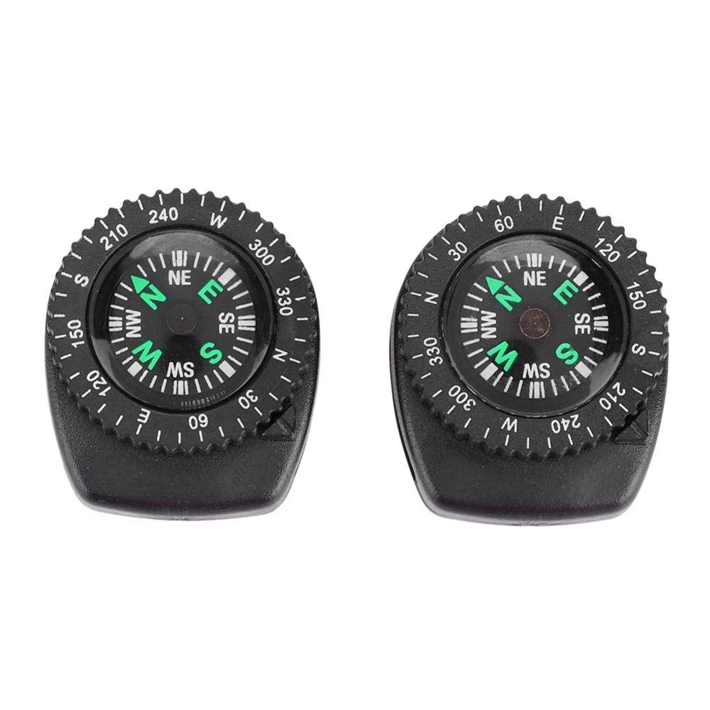 Alomejor 2 Pack Wrist Compass - Portable Liquid Filled Watch Strap Compass for Hiking, Camping, Boating & Outdoor Navigation | Perfect for Survival Kits, Backpacking & Marine Activities